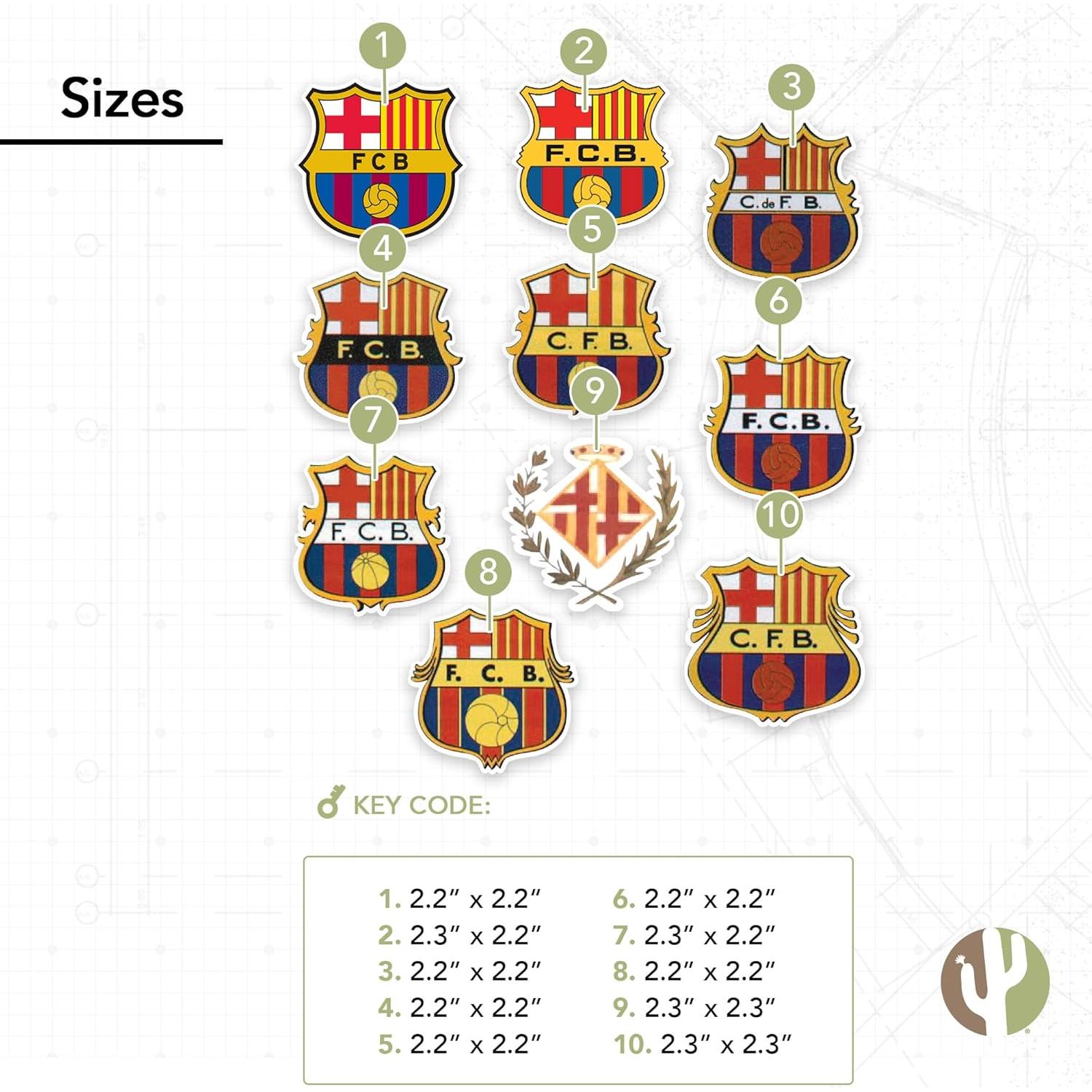 Calcomanías FC Barcelona Desert Cactus Vinilo 21.6x27.9cm