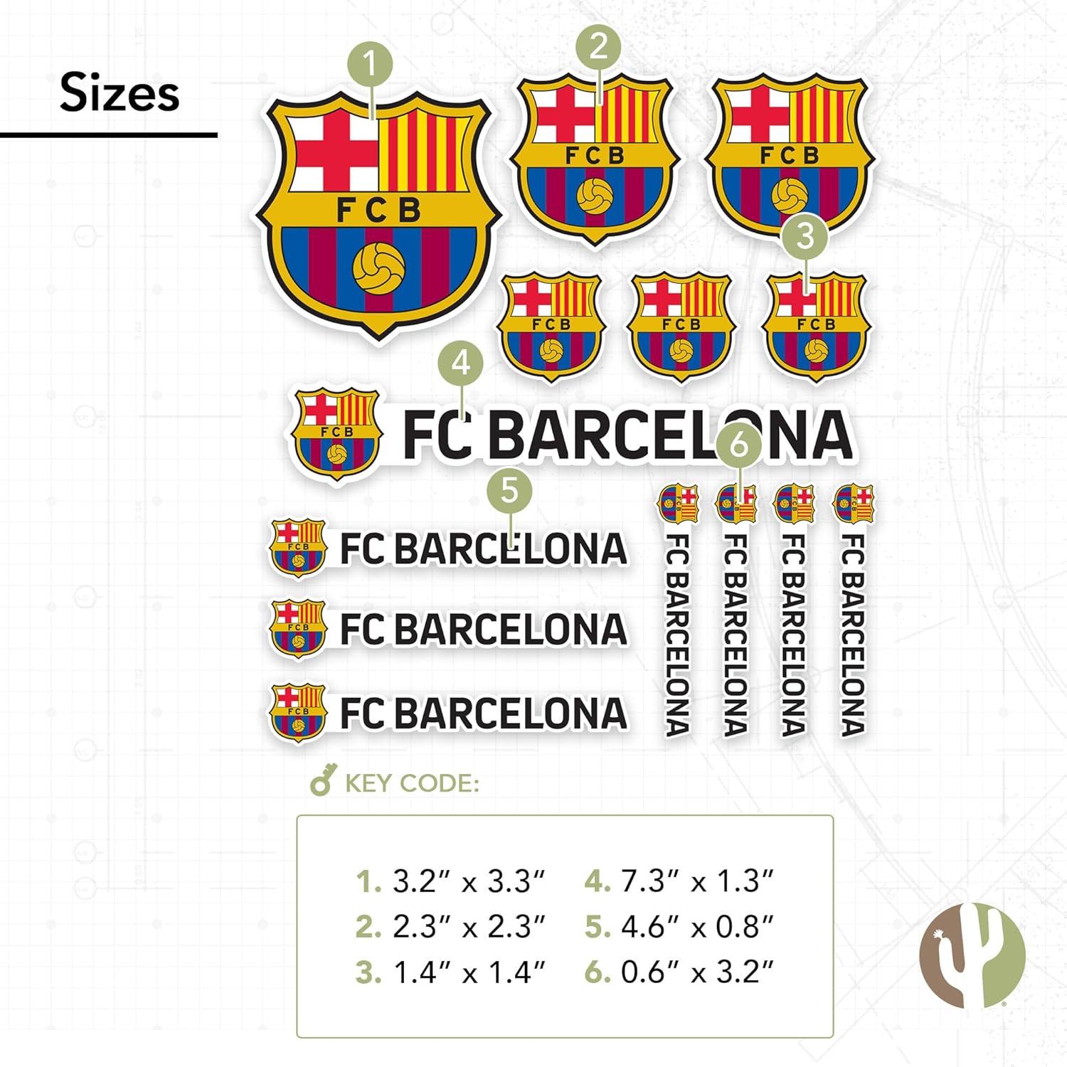 Calcomanía FC Barcelona Desert Cactus 21.6x27.9 cm Vinilo