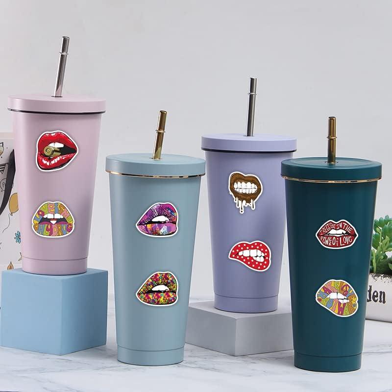 50 Etiquetas de Vinilo Impermeables Sticker Universe Labios