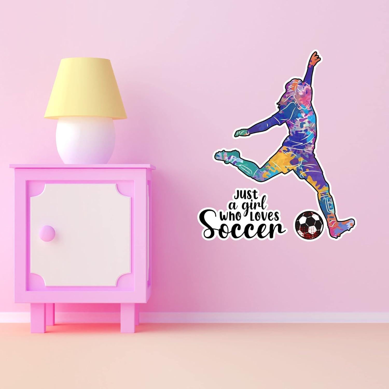 Calcomanía de Pared Design With Vinyl - Jugadora Fútbol 30.48x25.4cm