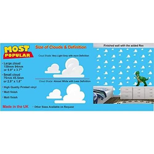 Pegatinas de Vinilo para Pared Nubes Gris Claro 40 Piezas