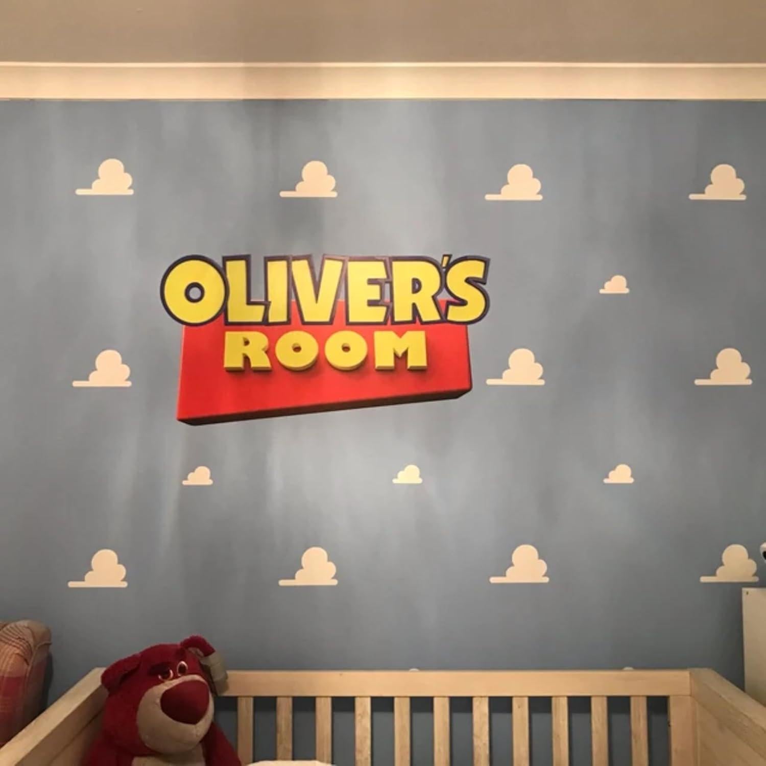 Pegatinas de Vinilo para Pared Nubes Gris Claro 40 Piezas