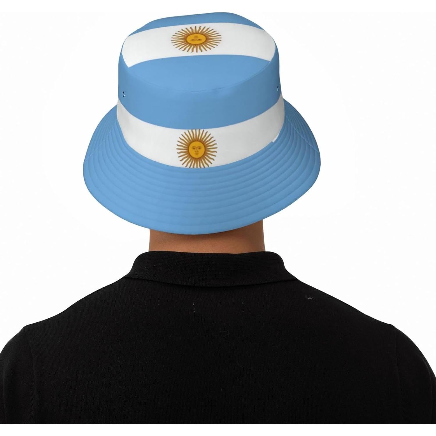 Gorro de Cubo Unisex con Bandera Argentina - Protección Solar
