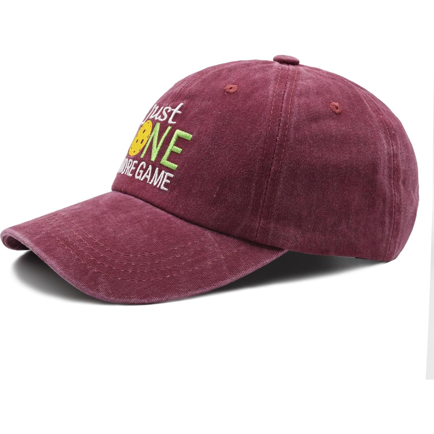 Gorra de Pickleball Ajustable Bordada 100% Algodón Roja