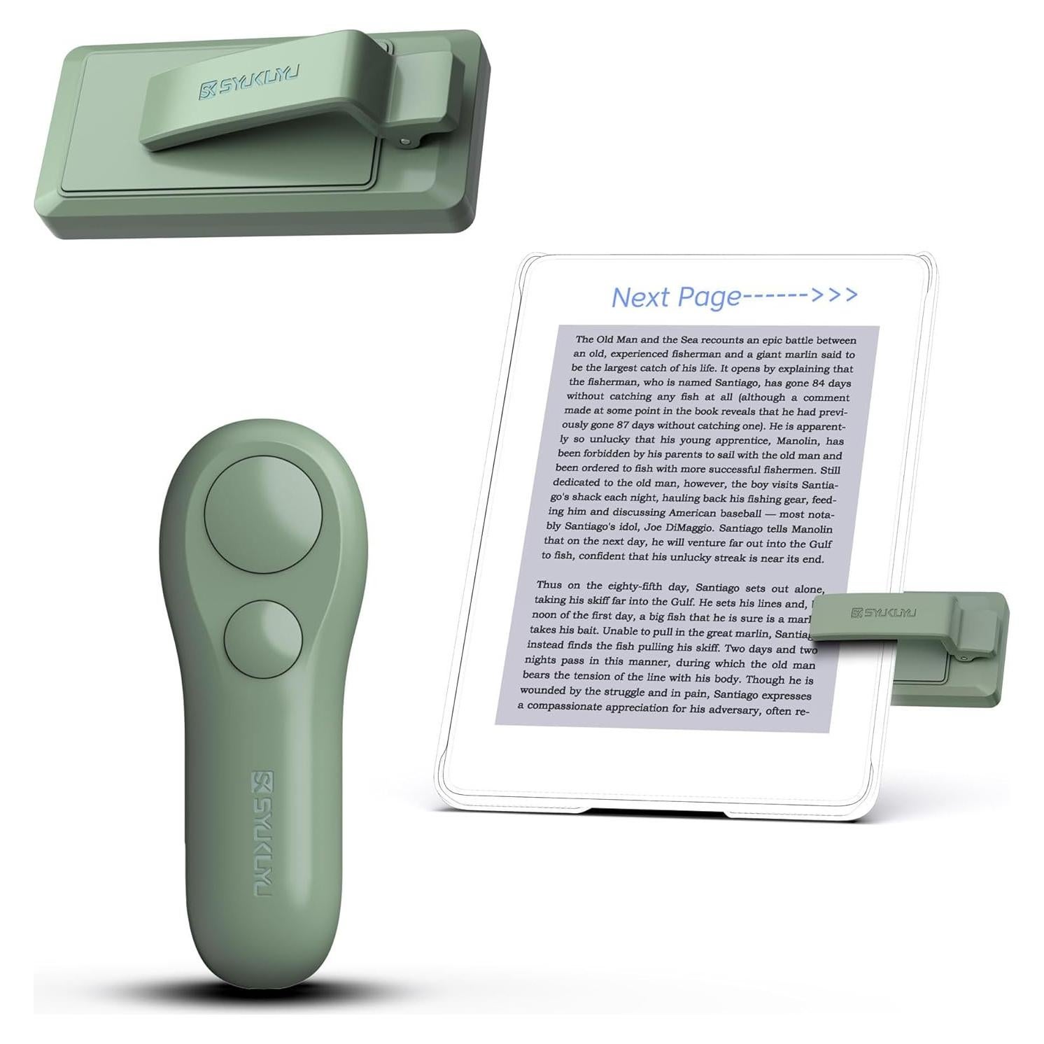 Control Remoto SK SYUKUYU para Pasar Páginas - Verde