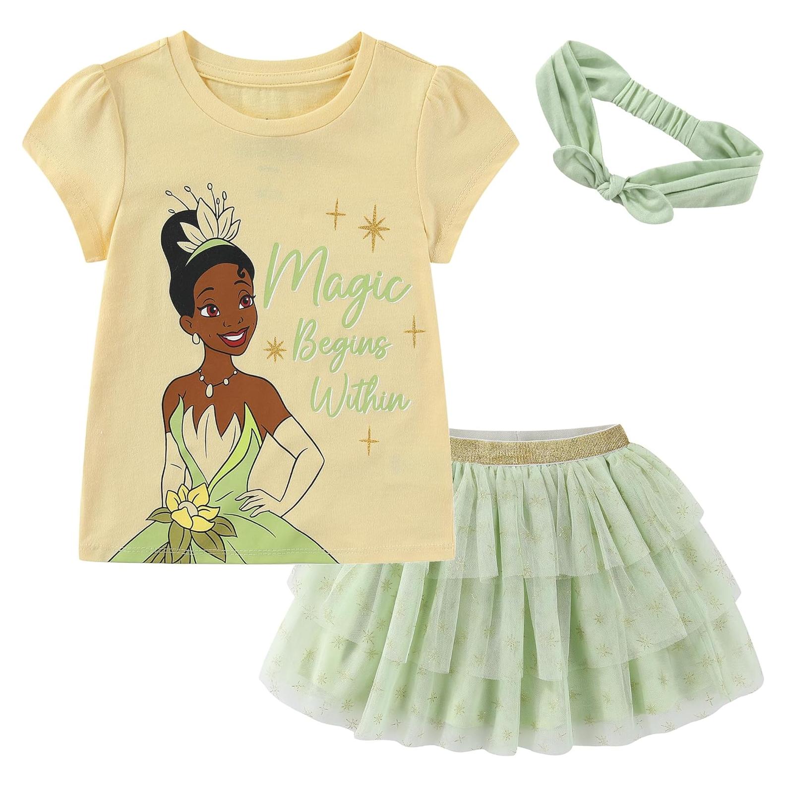 Conjunto Camiseta y Falda Tul Frozen Niñas 2T a 10