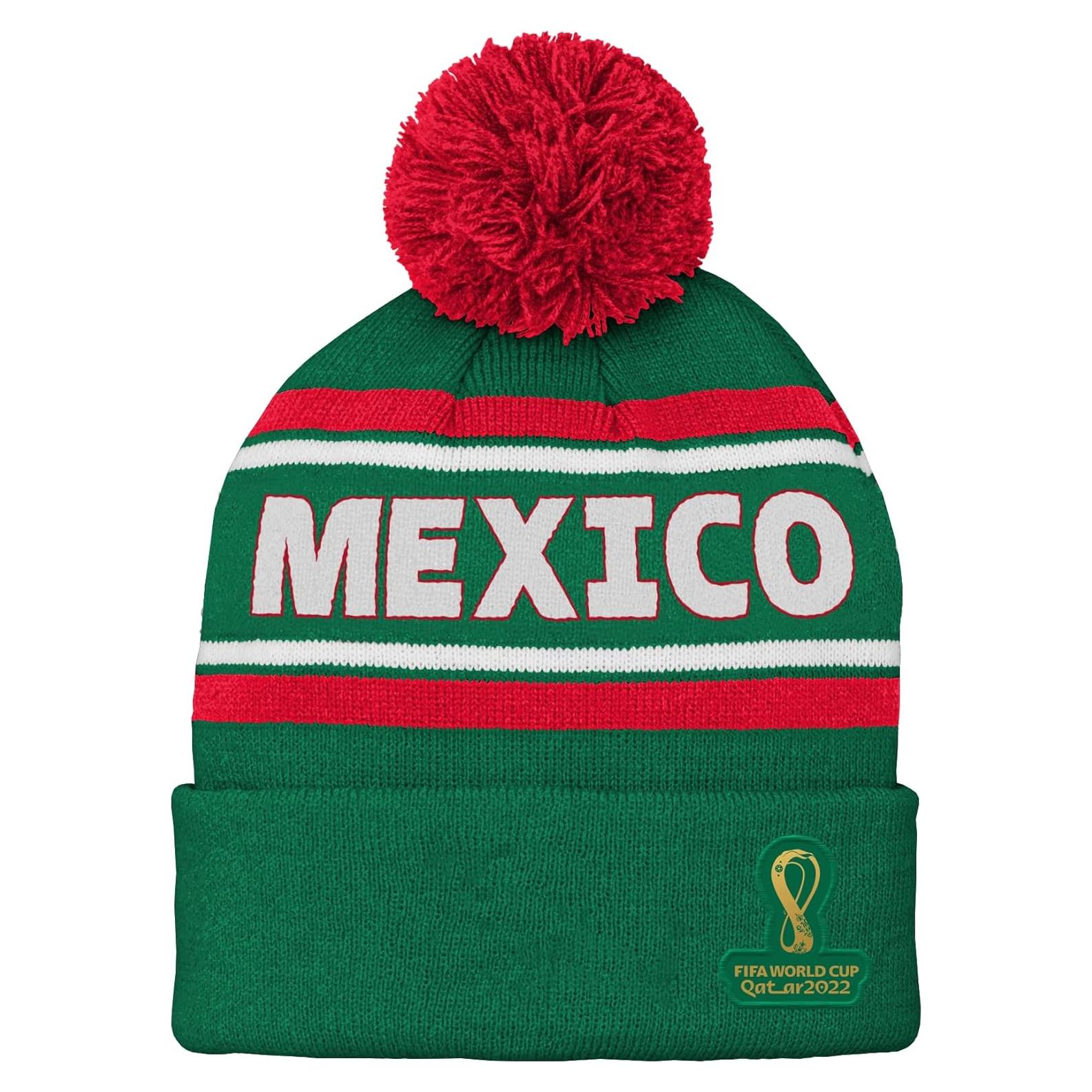 Gorro Pom de Cuff Premium Outerstuff Copa Mundial México