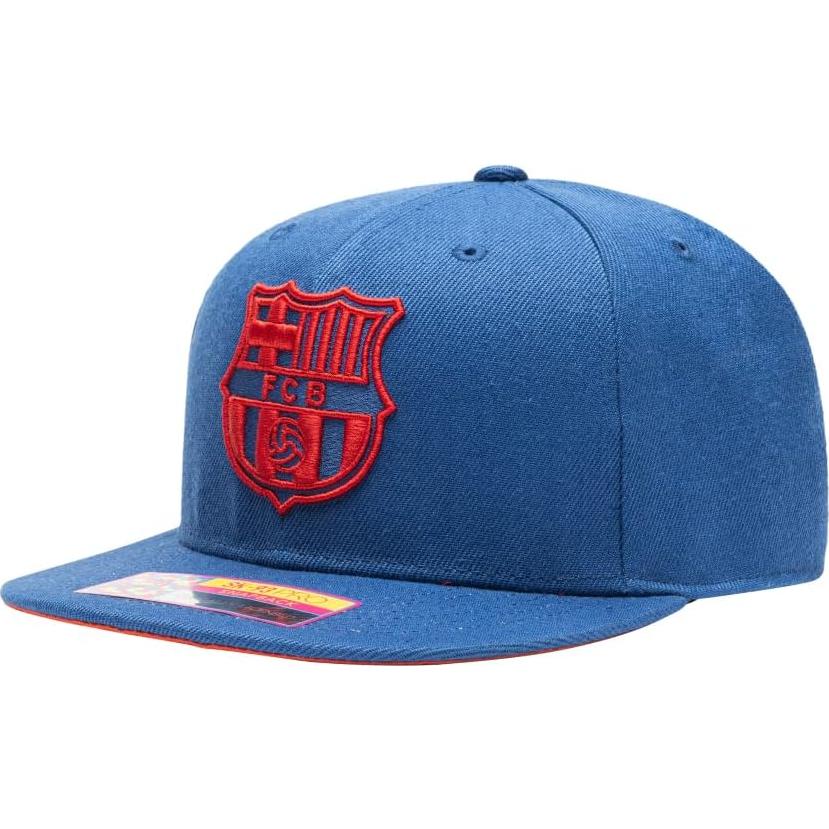 Gorro de Fútbol Ajustable Snapback Barcelona Crayon Azul