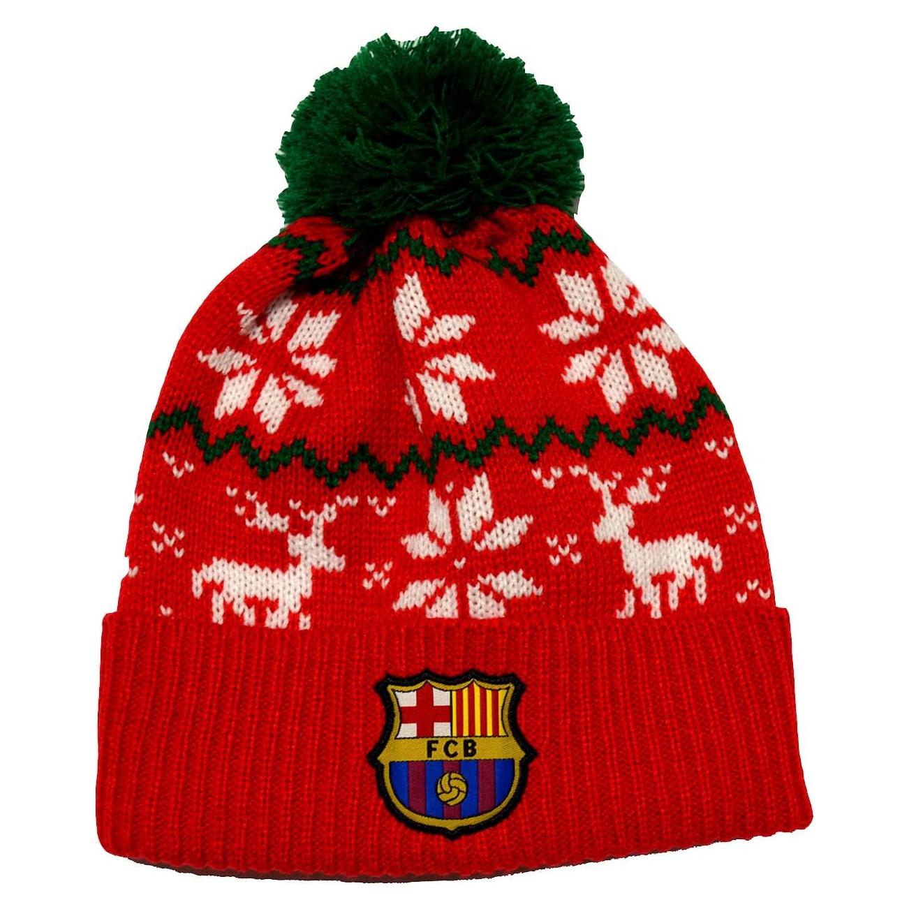 Gorro Beanie FC Barcelona Azul Verde Navidad Unisex