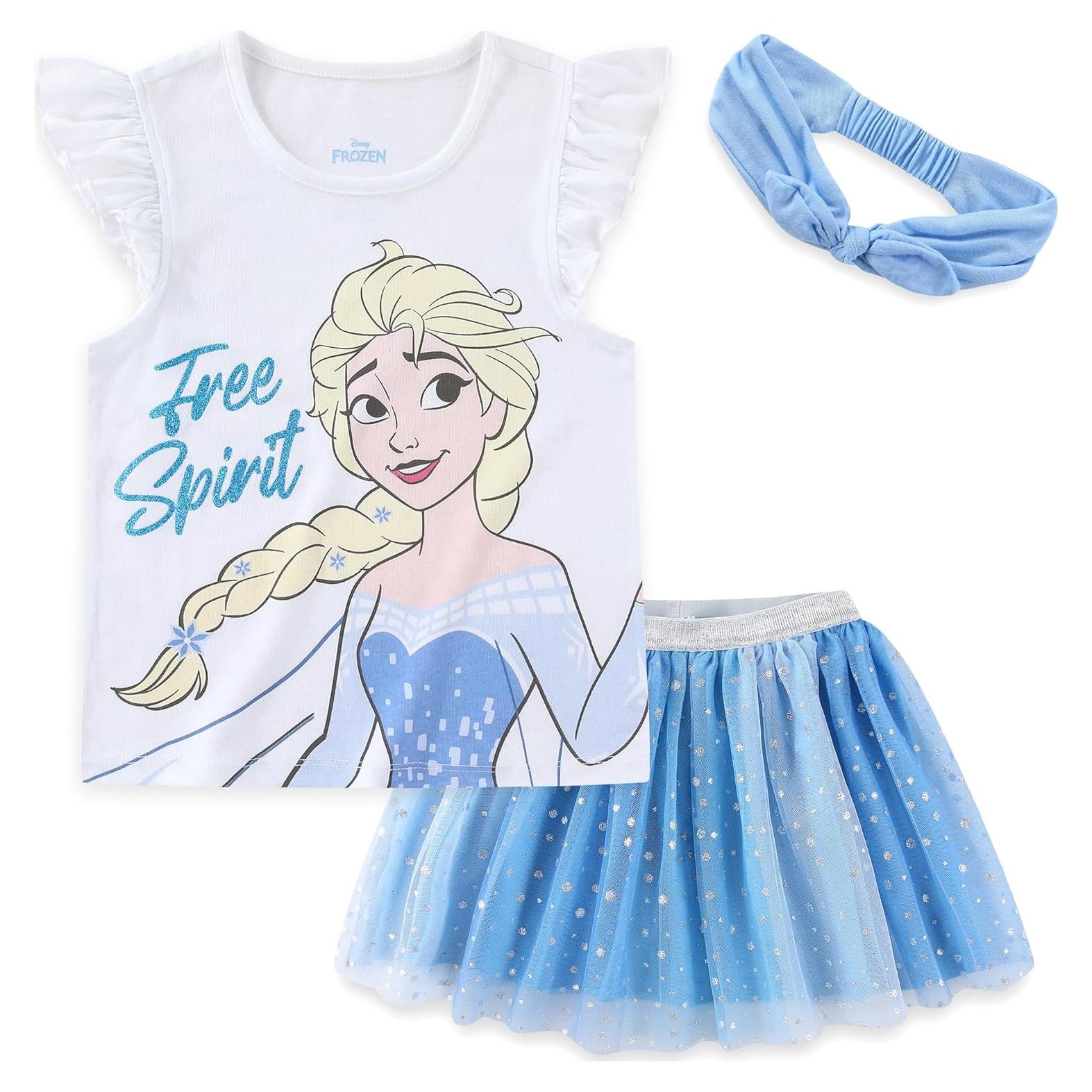 Conjunto Falda Tul y Camiseta Frozen Disney Niñas 2T a 10