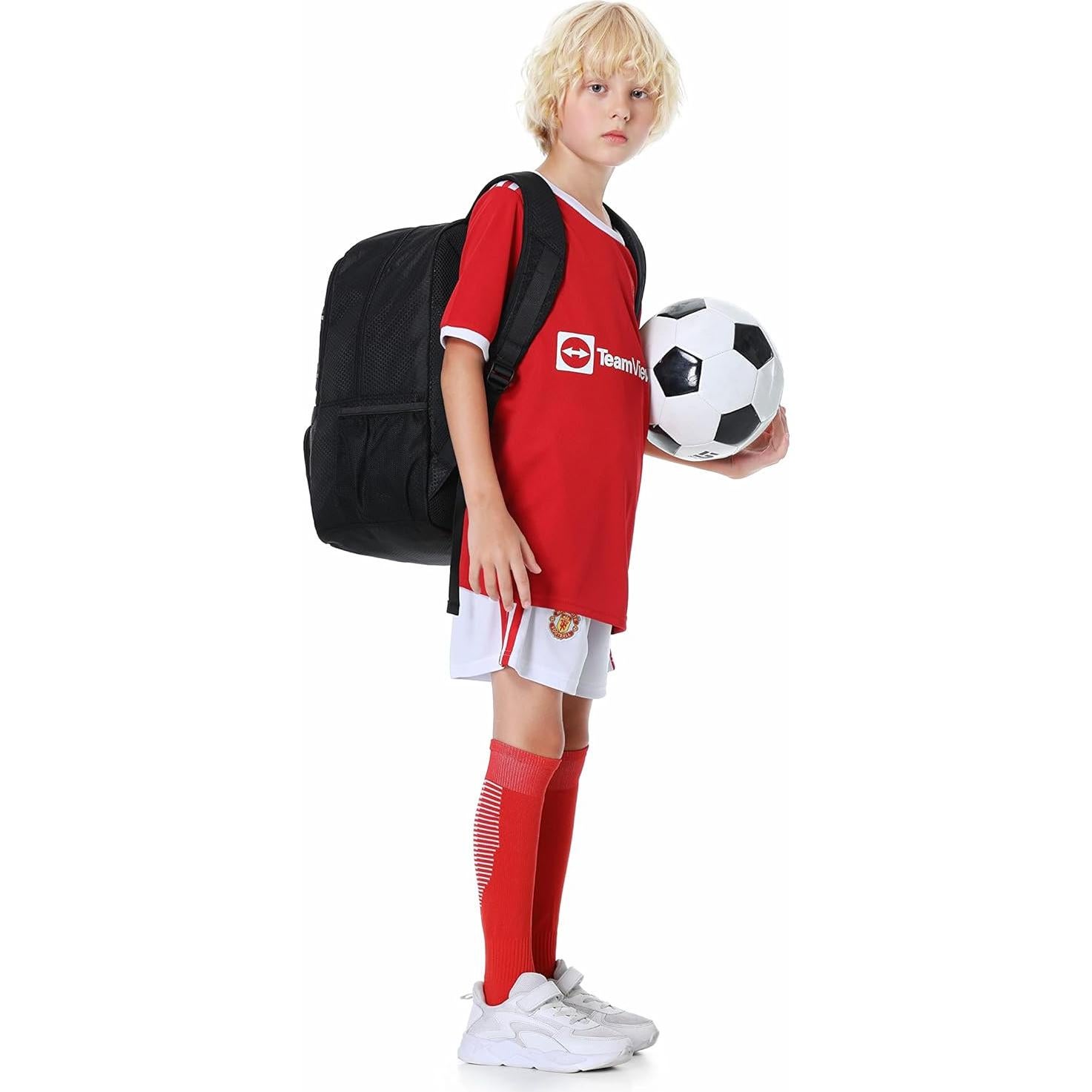 Mochila Deportiva Hsmihair Zqb Negro con Compartimento para Balón