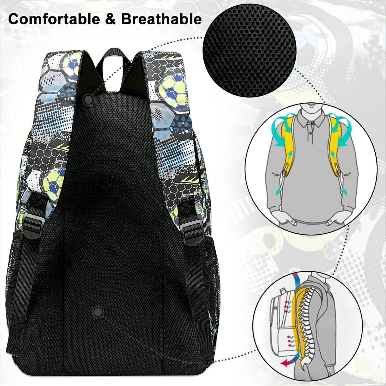 Mochila Escolar CAMTOP Niños 3 en 1 con Lonchera y Estuche