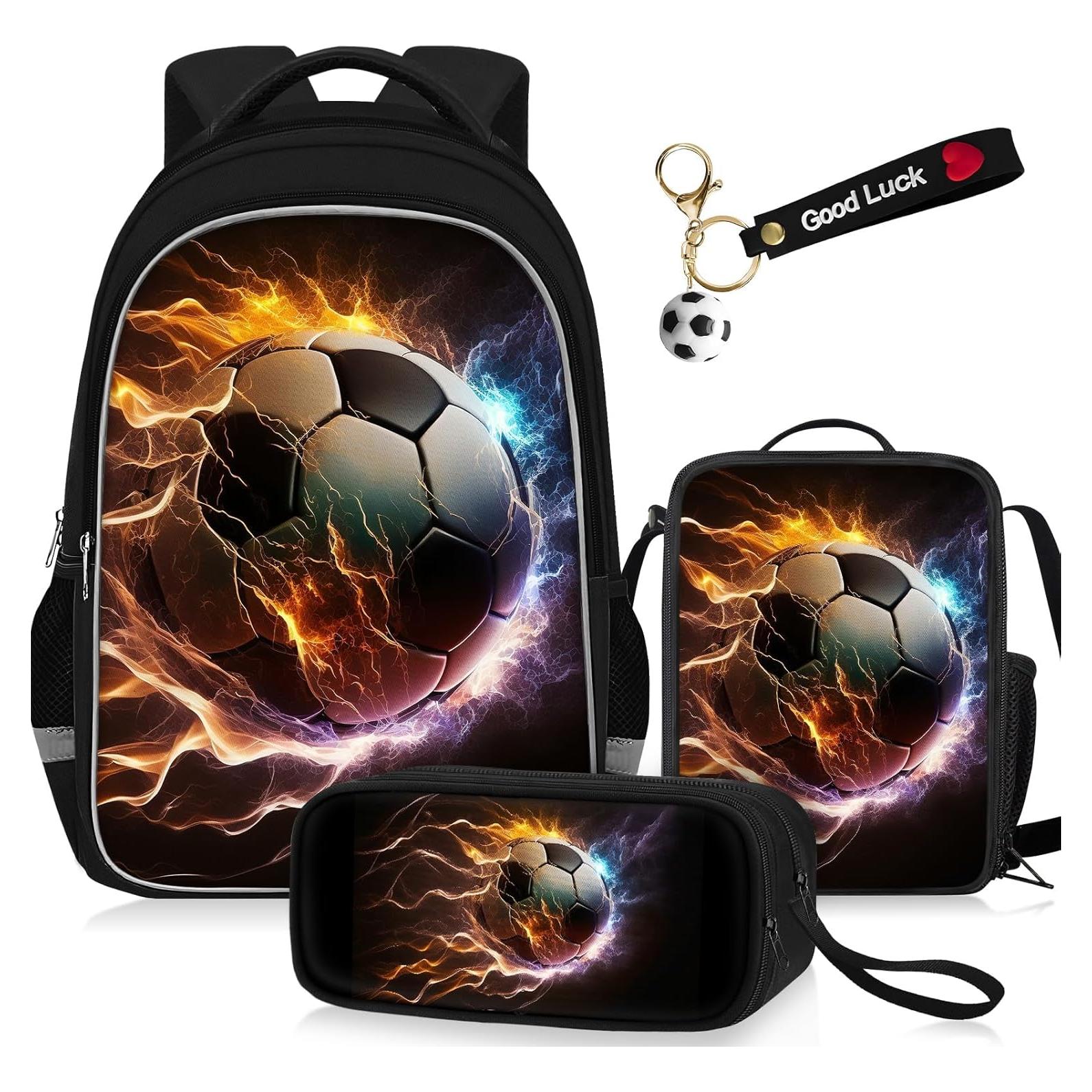 Mochila Escolar TILYTADLY Set Fútbol 4 en 1 43 cm