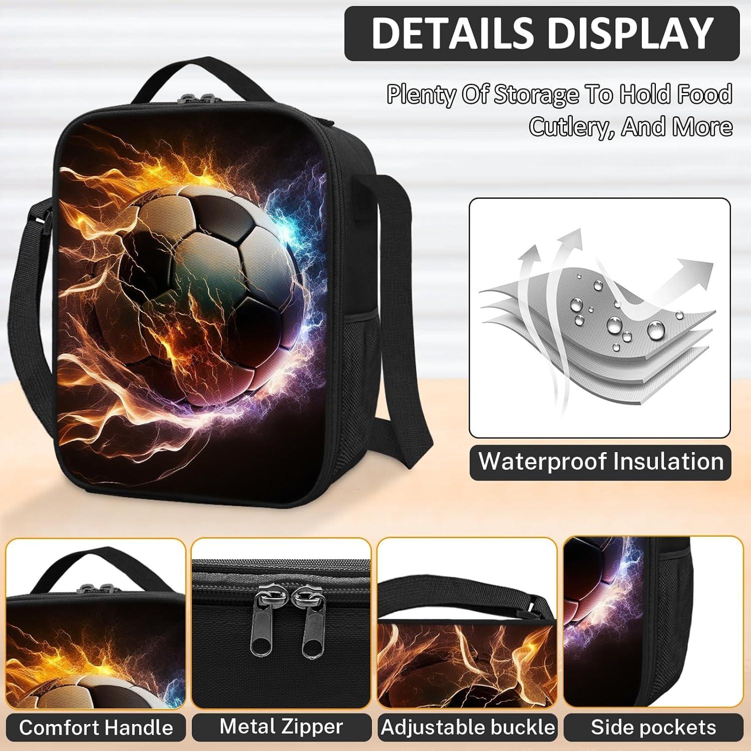Mochila Escolar TILYTADLY Set Fútbol 4 en 1 43 cm