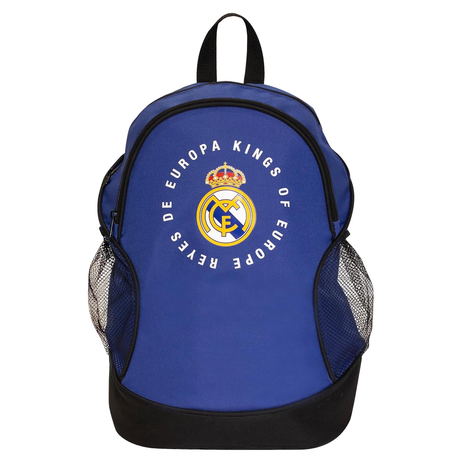 Mochila Doble Cierre Real Madrid RMCF 20.66L Azul Amarillo