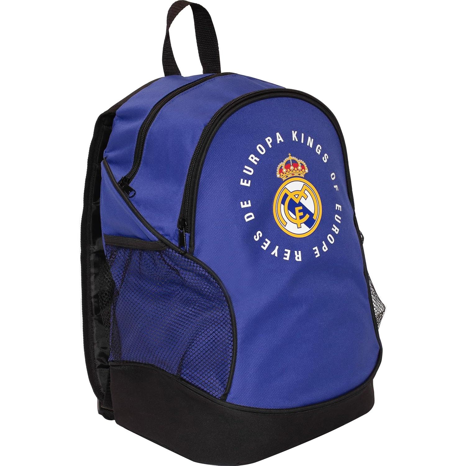 Mochila Doble Cierre Real Madrid RMCF 20.66L Azul Amarillo