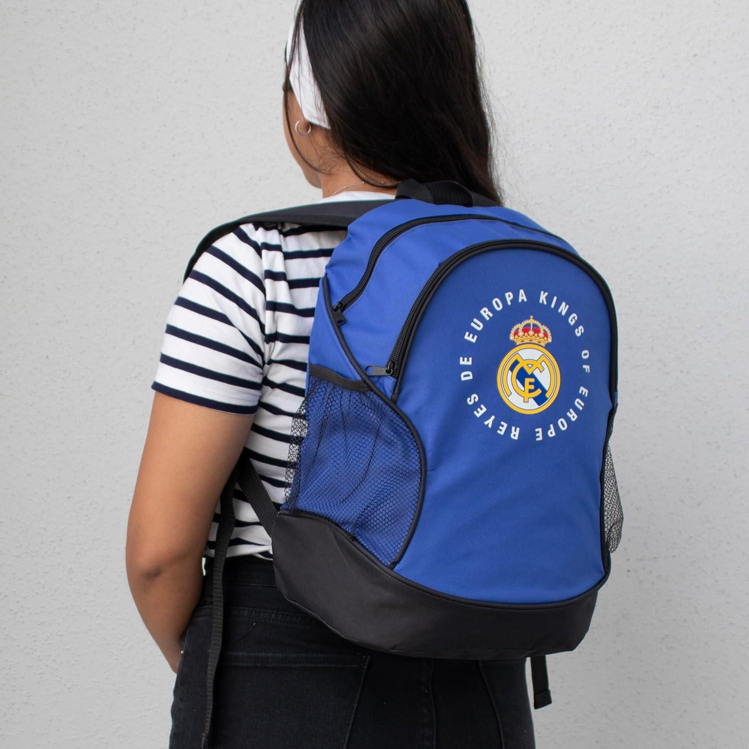 Mochila Doble Cierre Real Madrid RMCF 20.66L Azul Amarillo