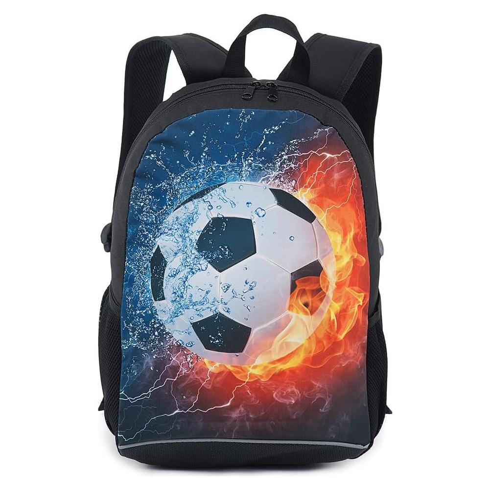 Mochila CAIWEI para Niños 43.7x29.7x14 cm Fútbol Ardiente