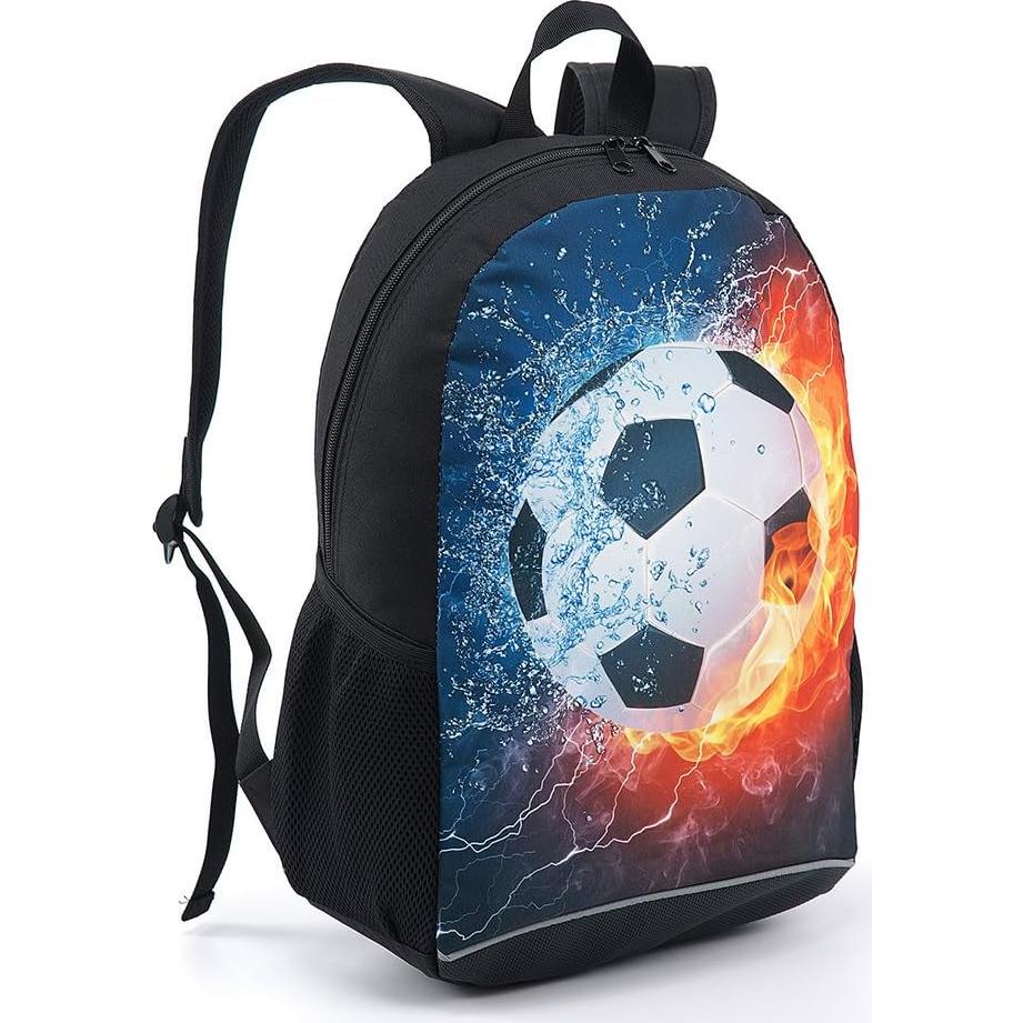 Mochila CAIWEI para Niños 43.7x29.7x14 cm Fútbol Ardiente