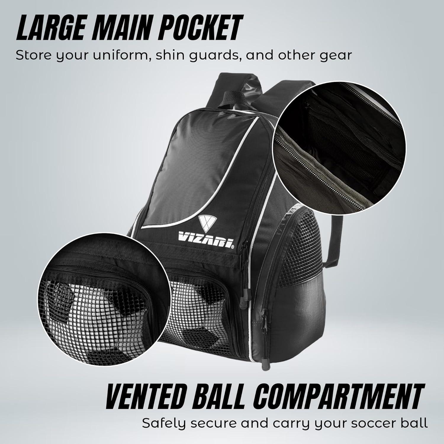 Mochila de Fútbol Vizari Solano con Compartimento Ventilado