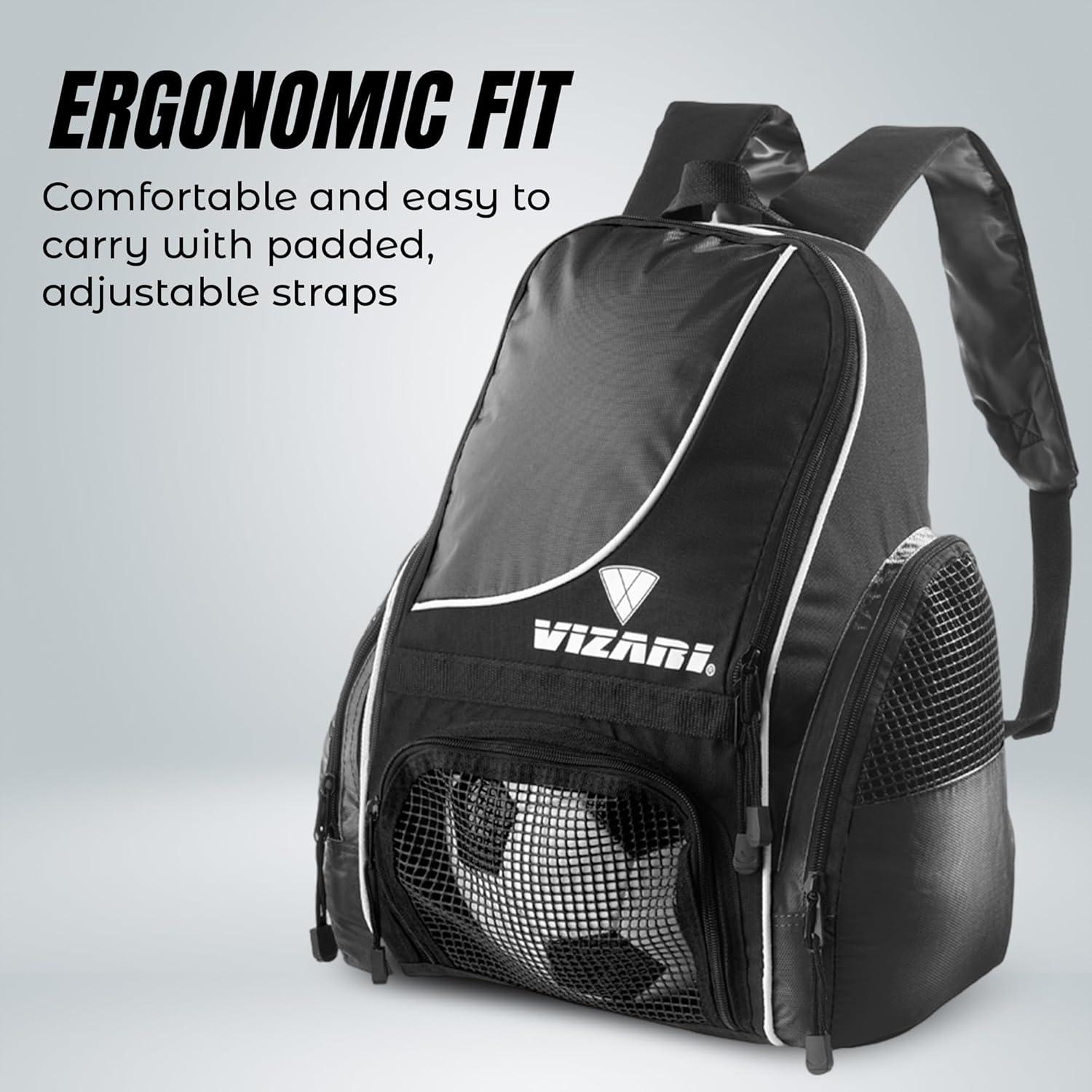 Mochila de Fútbol Vizari Solano con Compartimento Ventilado