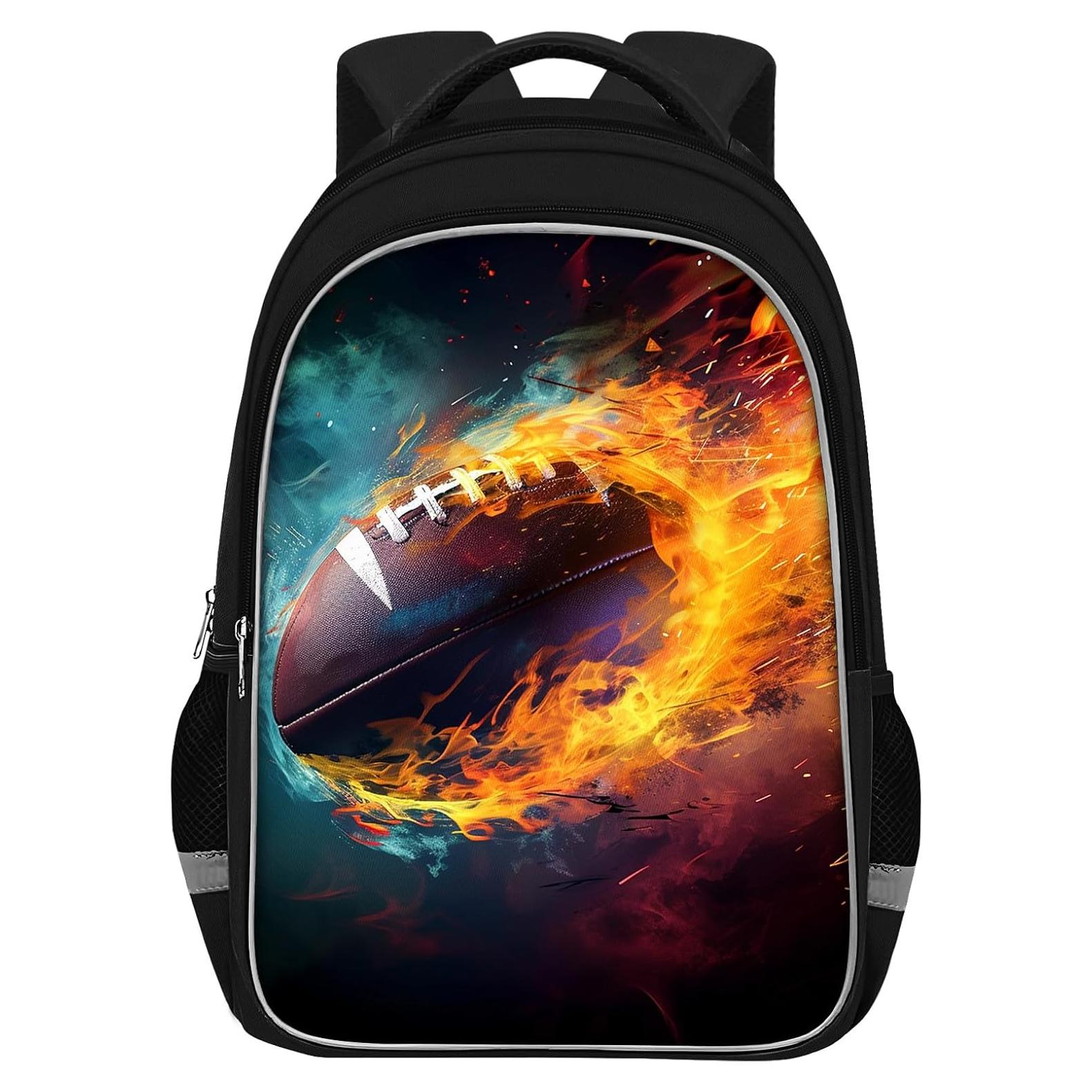 Mochila Escolar Niños Fútbol Americano 20L 43.9x30x14 cm