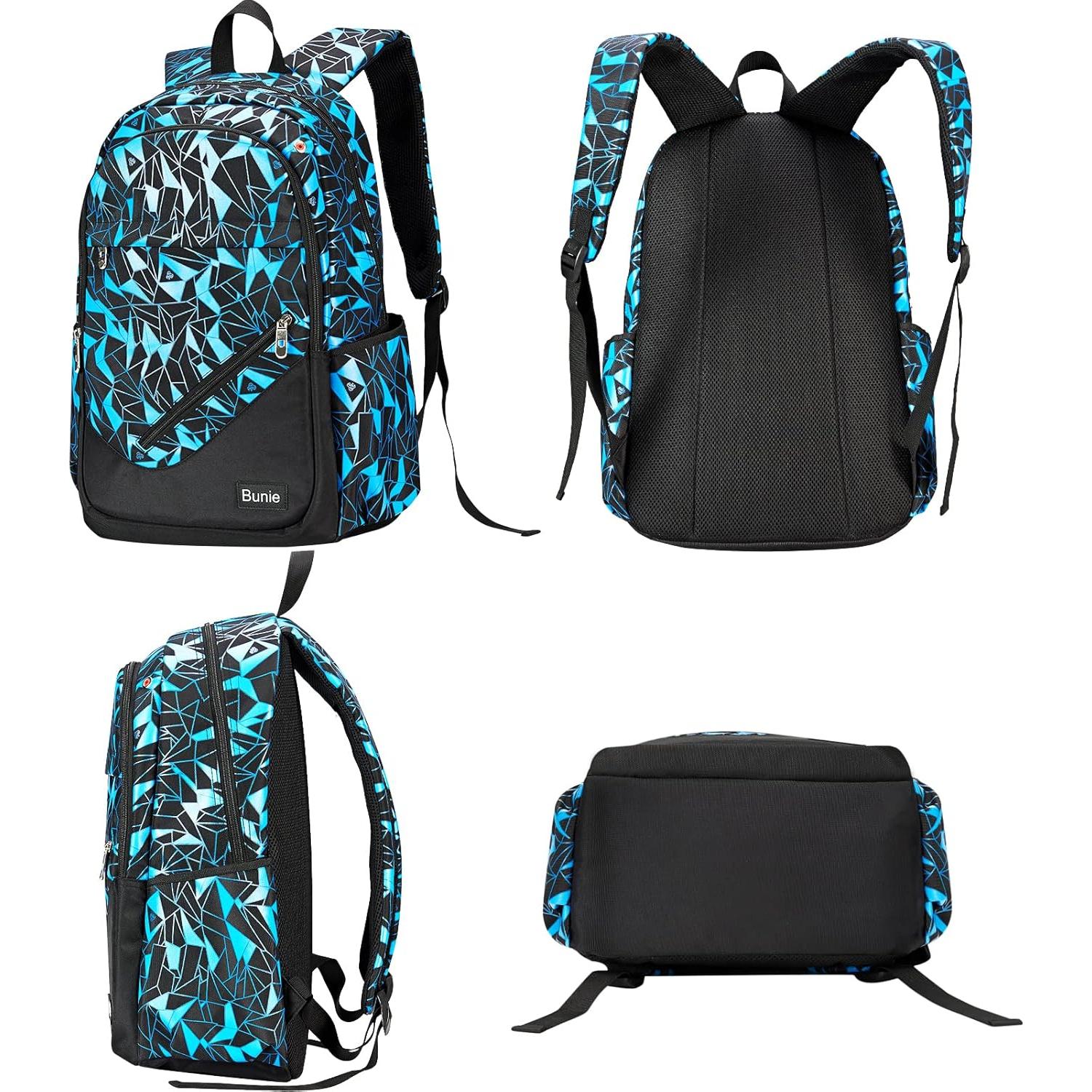 Mochila Escolar Grande Bunie Azul para Niños 7-16 Años