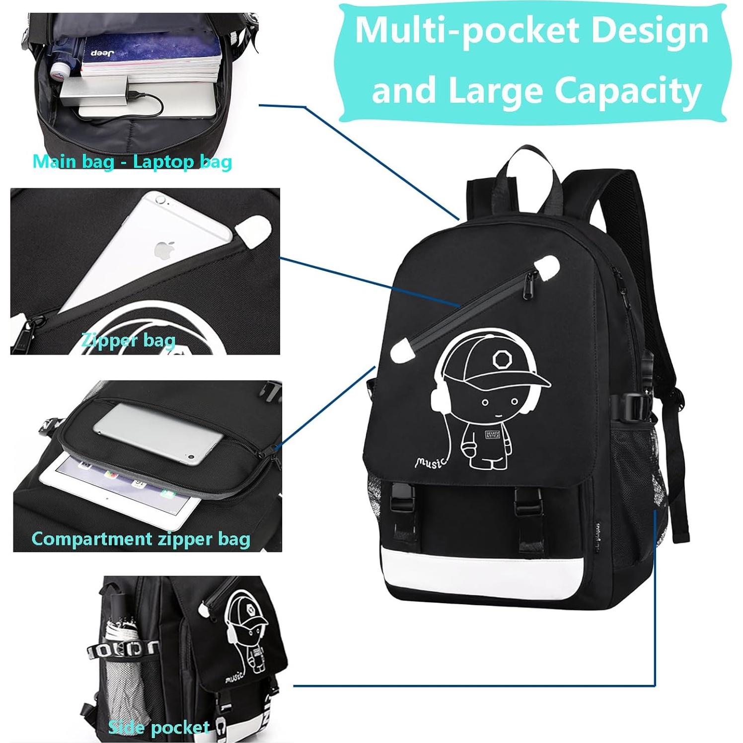 Mochila FLYMEI para Niños 45x30x14 cm Anime Impermeable