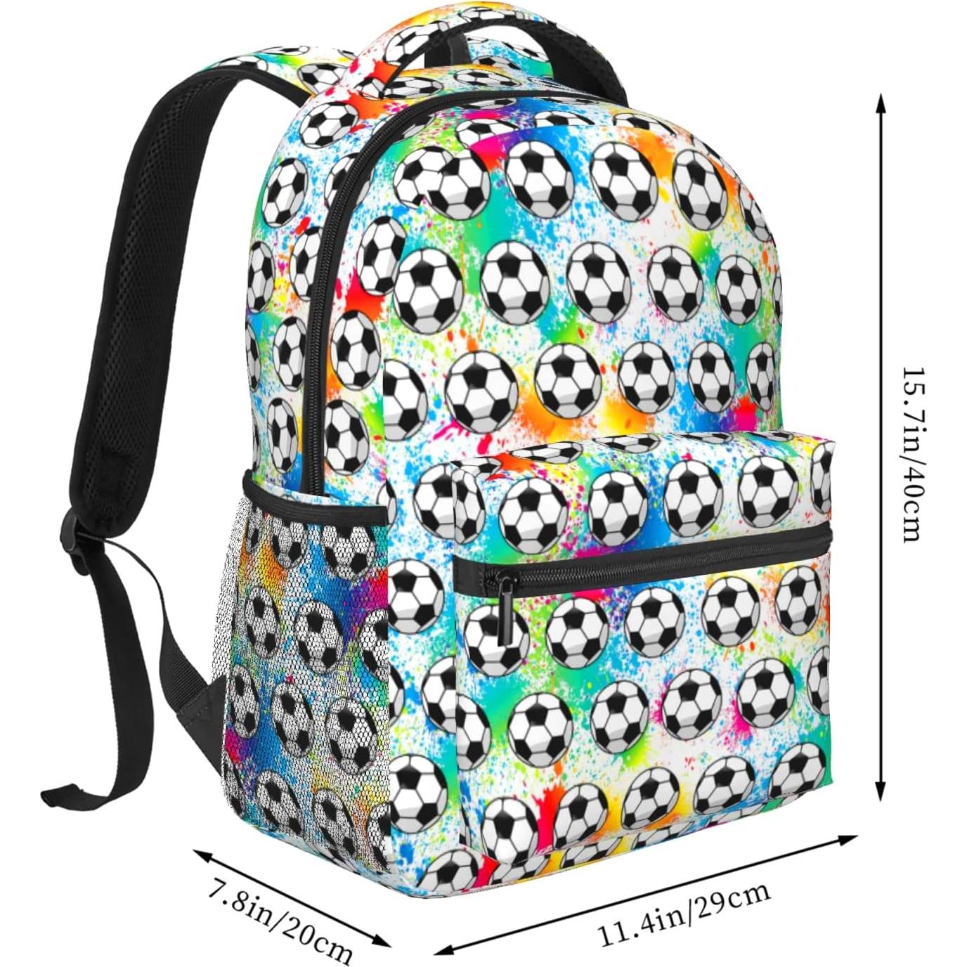 Mochila de Fútbol 3D YAIOUD Unisex 40 cm Ligera y Duradera