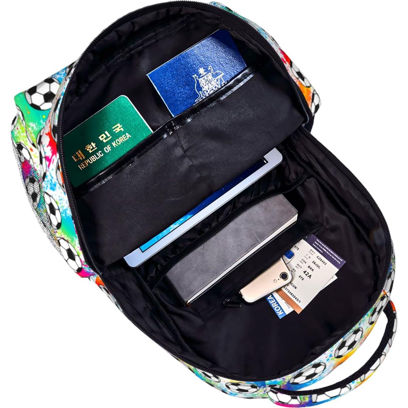 Mochila de Fútbol 3D YAIOUD Unisex 40 cm Ligera y Duradera