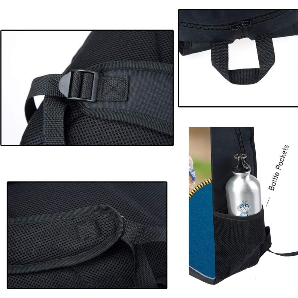 Mochila Escolar Niños Unisex Patrón Rugby Ardiente 20L