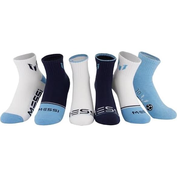Calcetines de Niñas Messi - Paquete de 6, Suaves y Cómodos