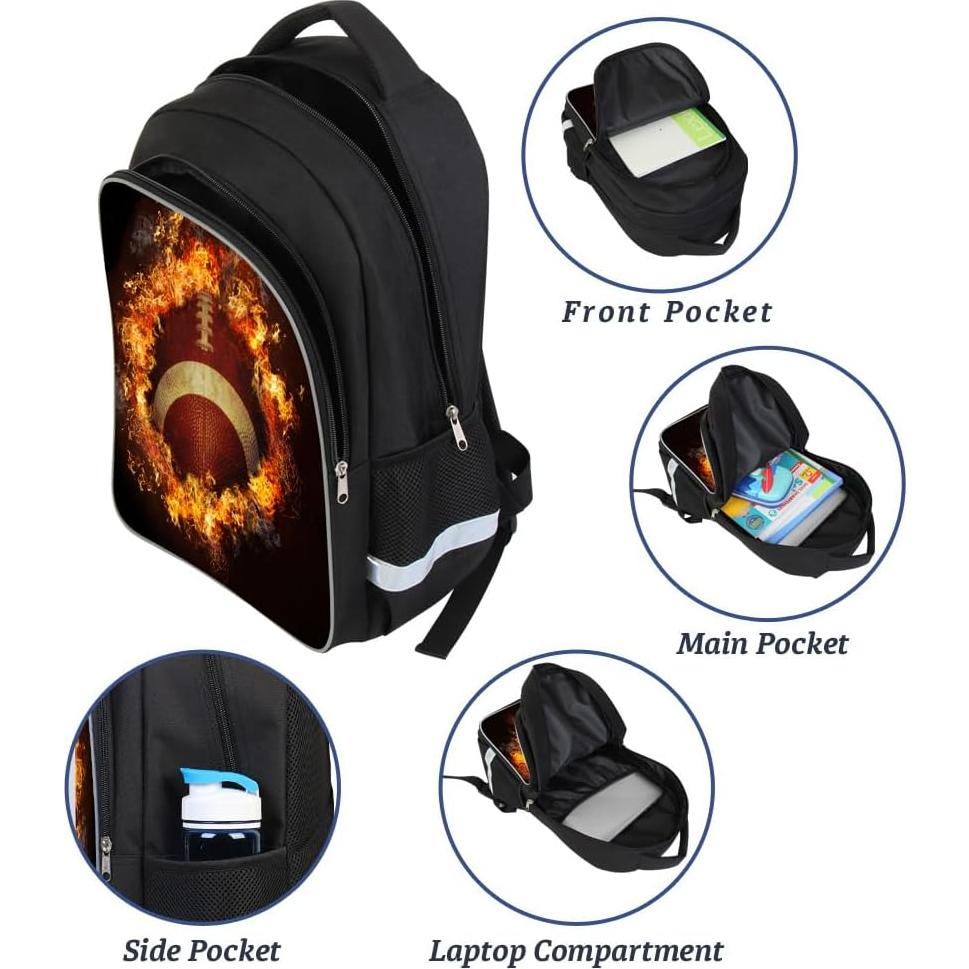 Mochila Escolar 3D Luminosa LM Gran Capacidad 30.5x43.9cm