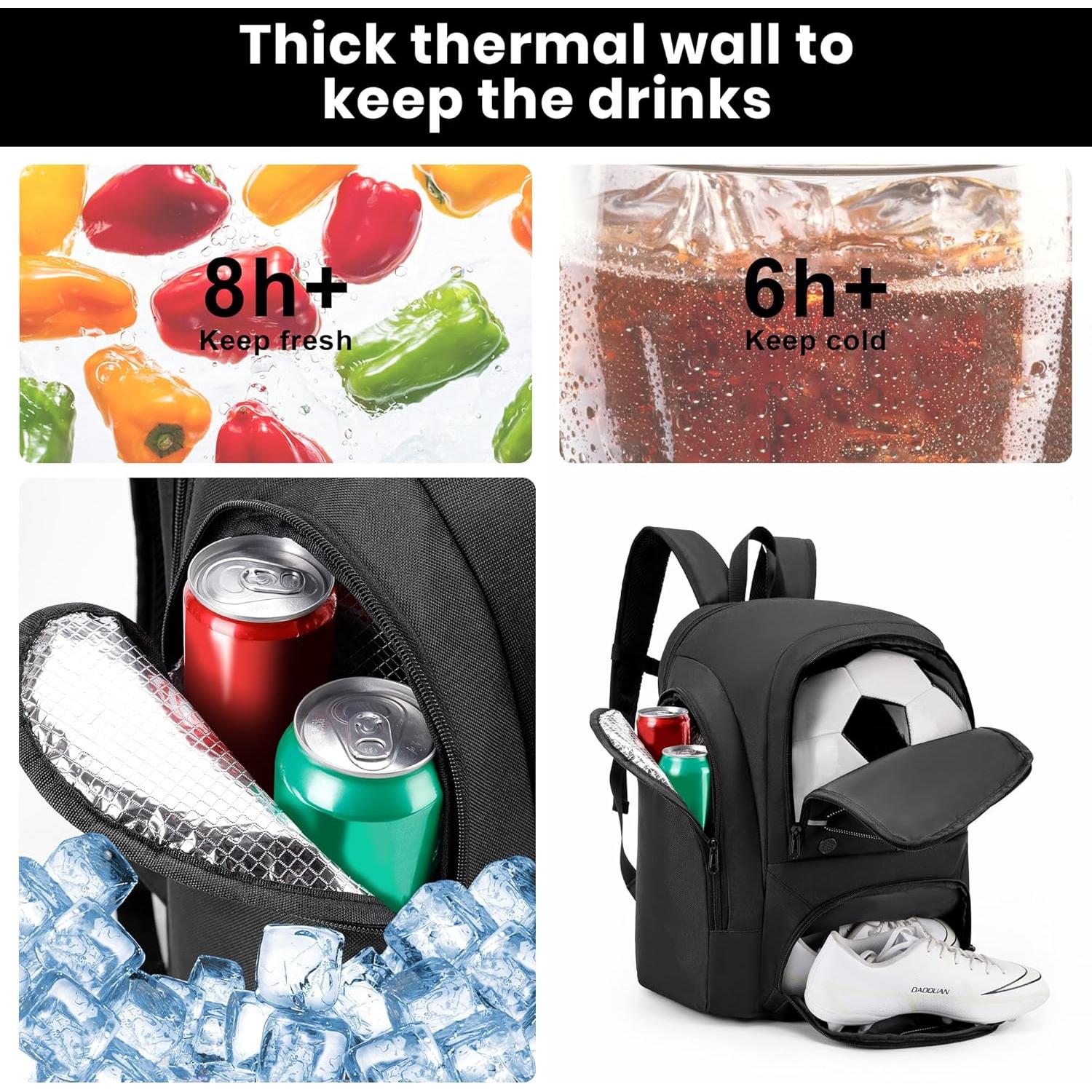 Mochila Deportiva Resistente al Agua ZQN-BAG-ALL - Negro