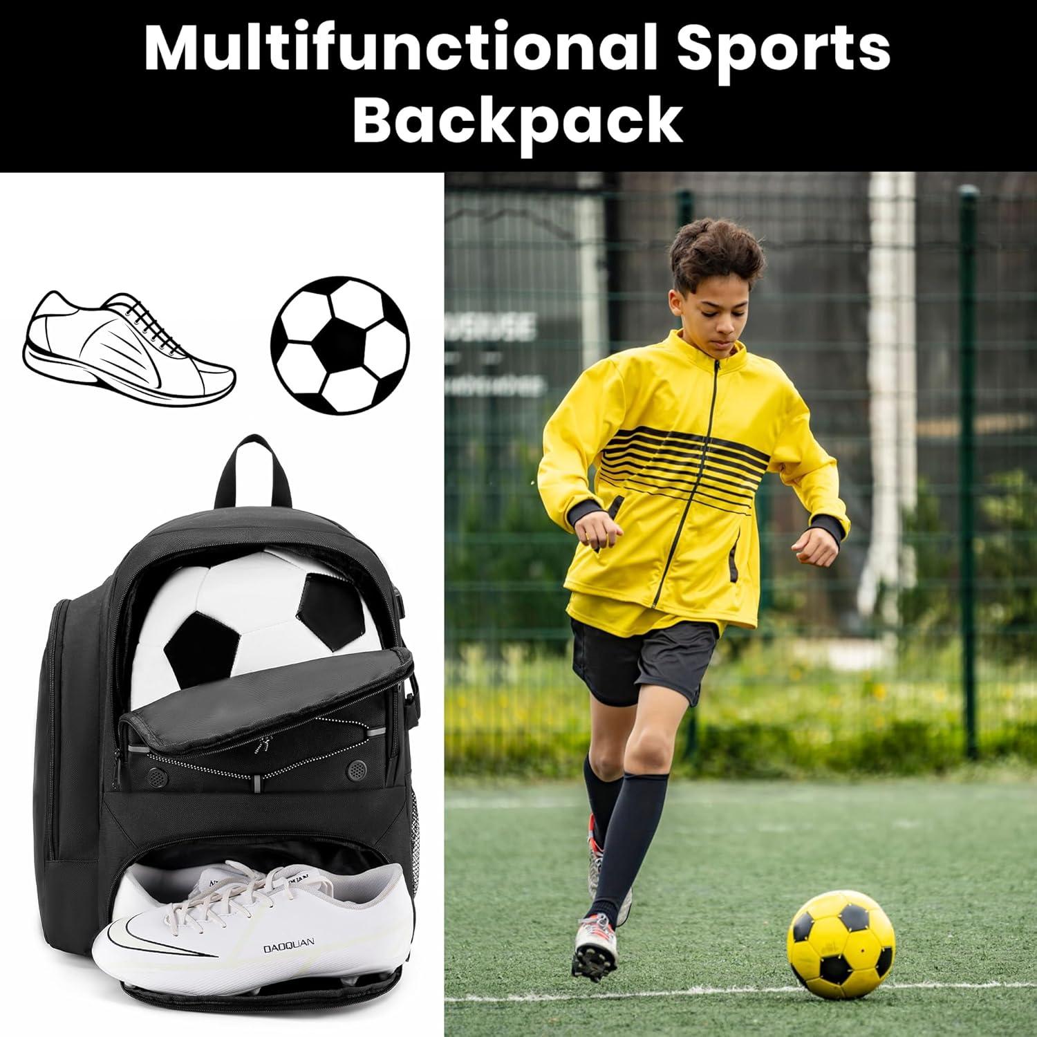 Mochila Deportiva Resistente al Agua ZQN-BAG-ALL - Negro