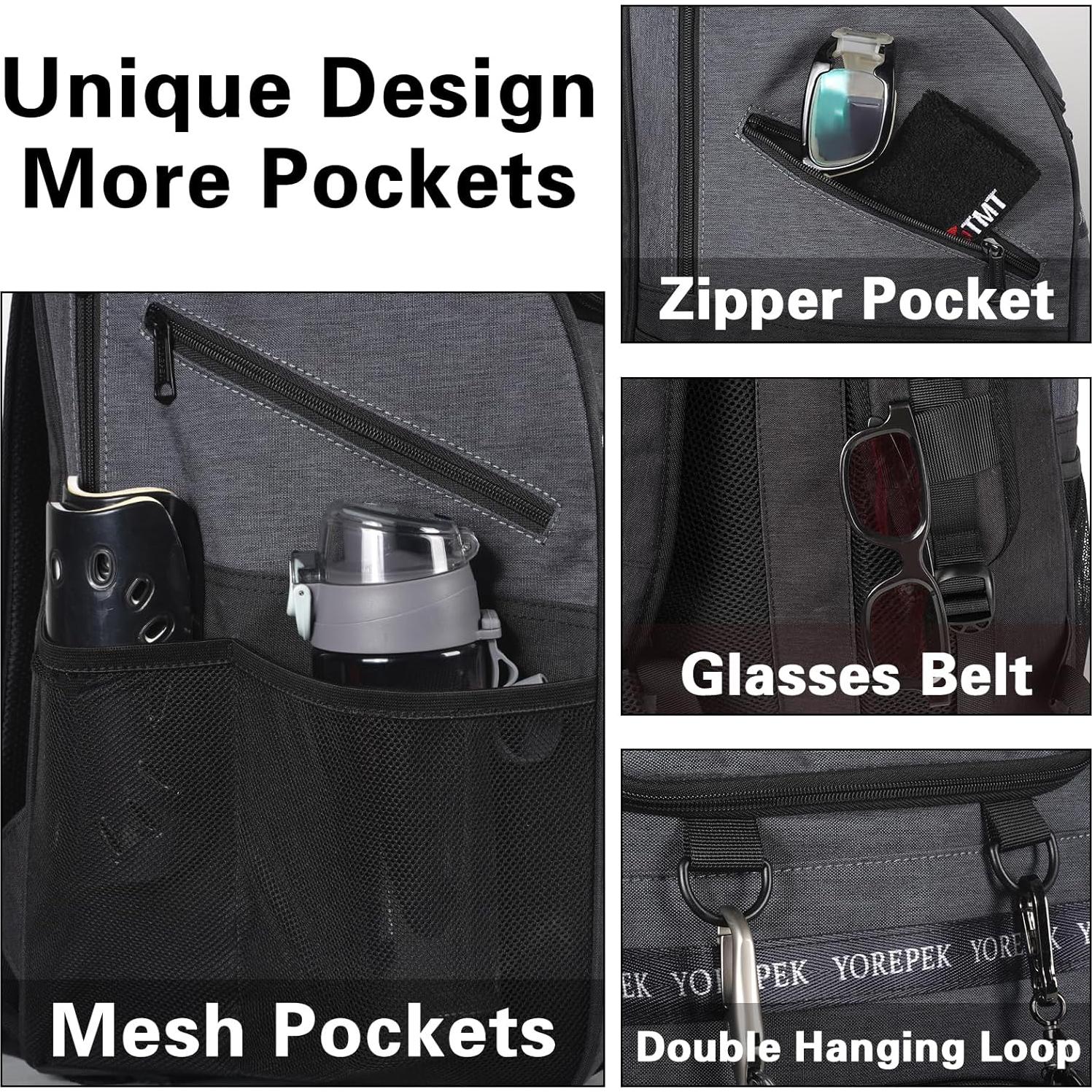 Mochila Deportiva YOREPEK 40L con Compartimento para Zapatos