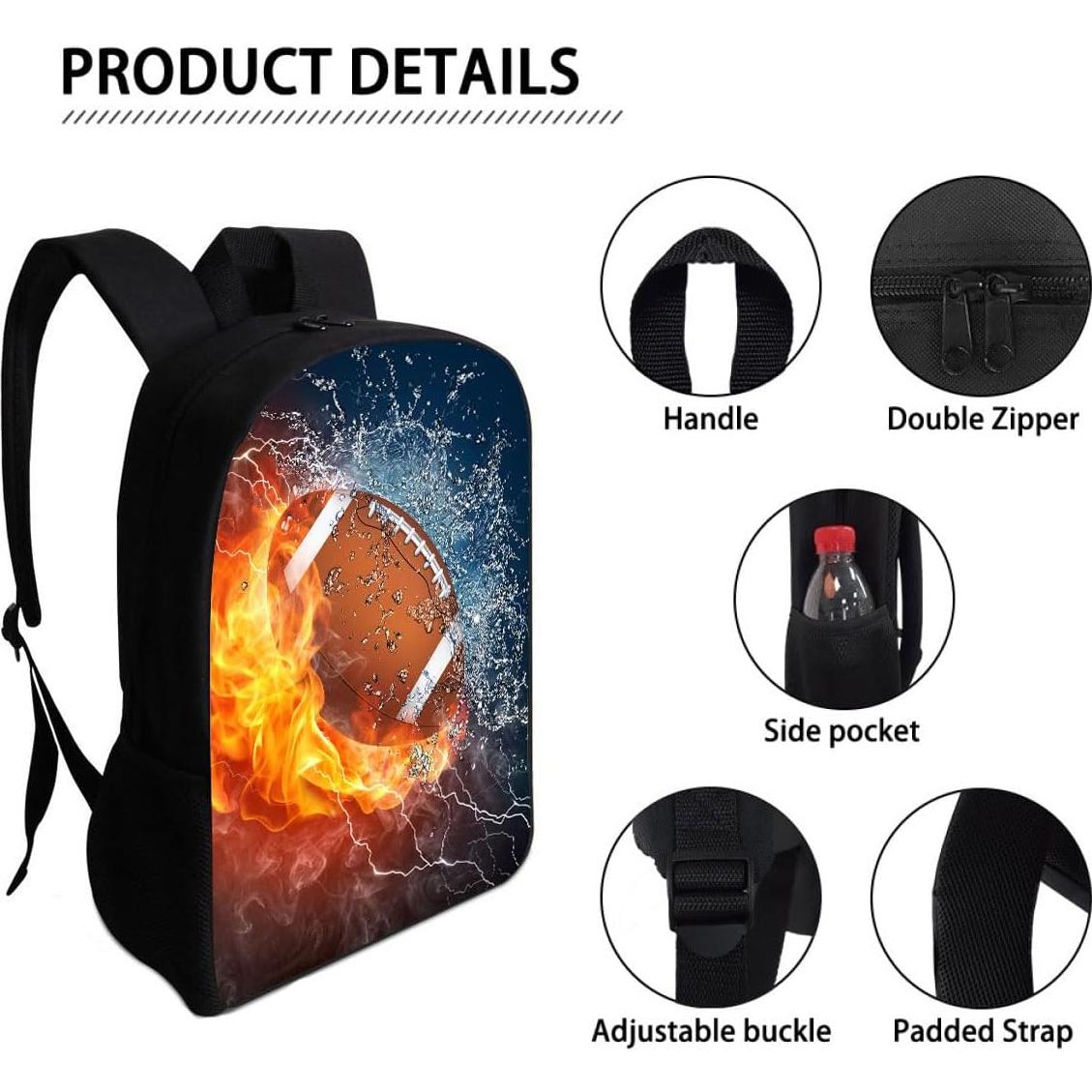 Mochila escolar para niños 43.2 cm negra ligera Bx001