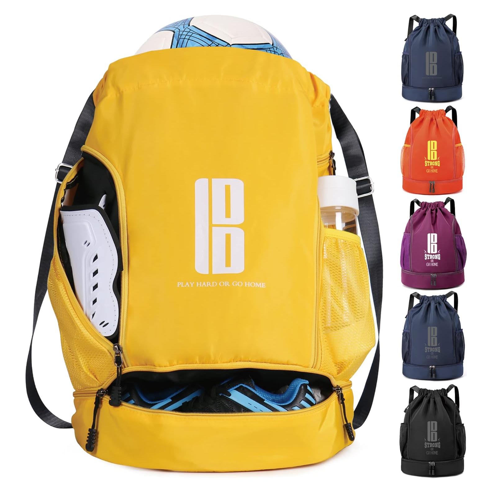 Mochila Deportiva Brooman Amarilla para Fútbol y Baloncesto