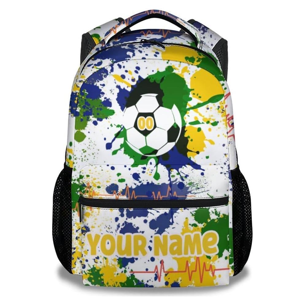 Mochila Escolar de Fútbol Personalizada PoshWrap 41.9x30.5 cm