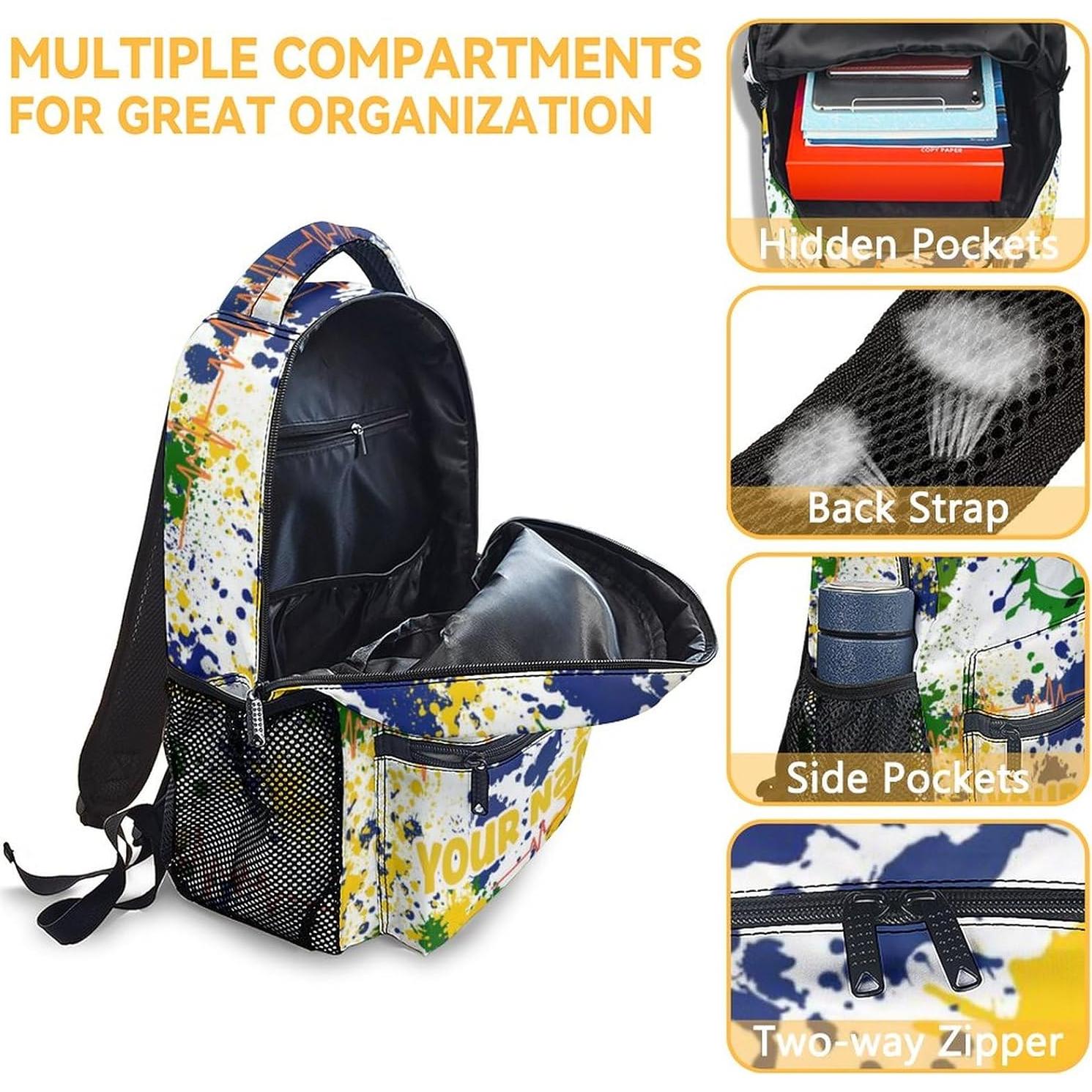 Mochila Escolar de Fútbol Personalizada PoshWrap 41.9x30.5 cm