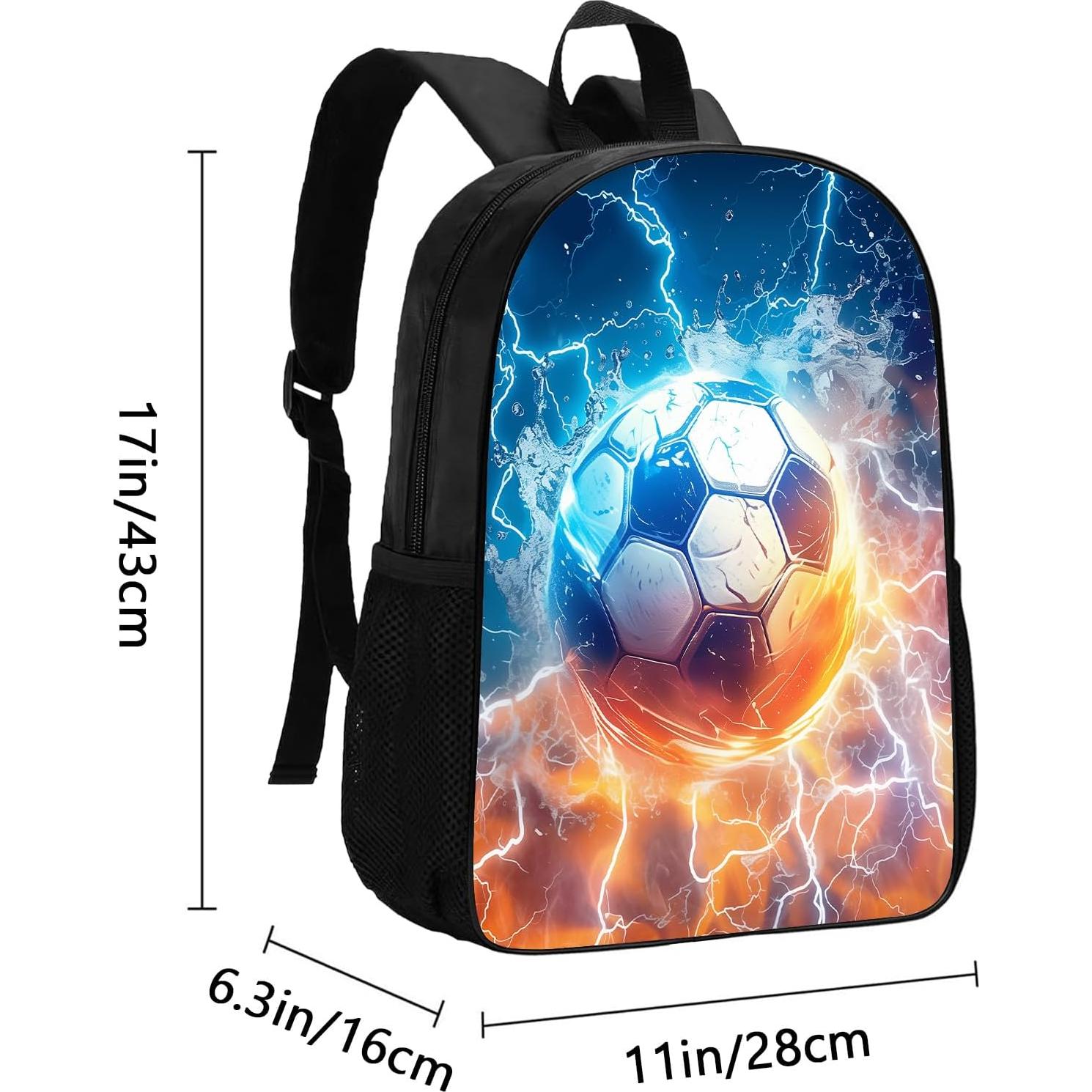 Mochila Escolar ALIFAFA 17" Diseño Fútbol para Niños