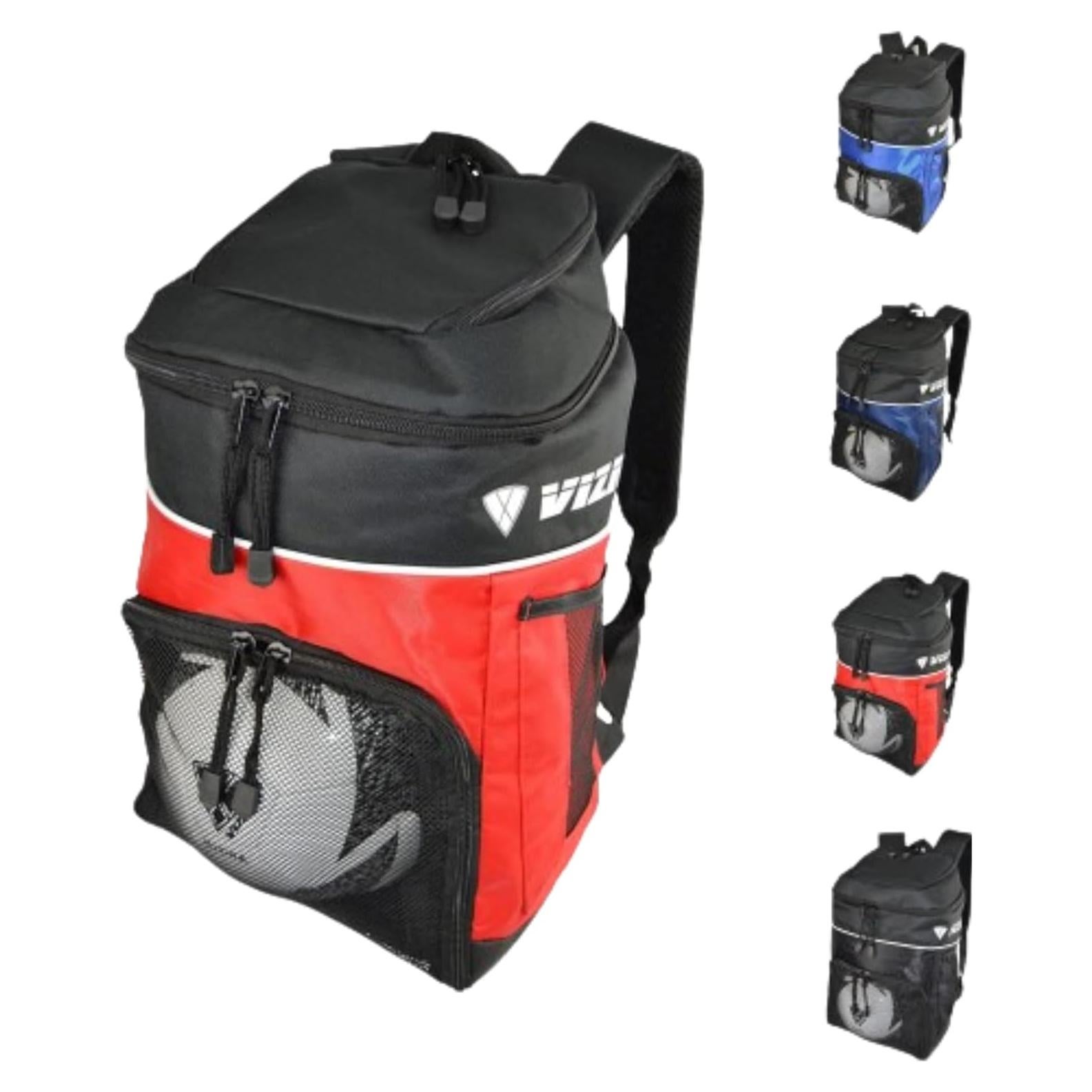 Mochila de Fútbol Vizari Titan Roja - Resistente al Agua, Compartimentos