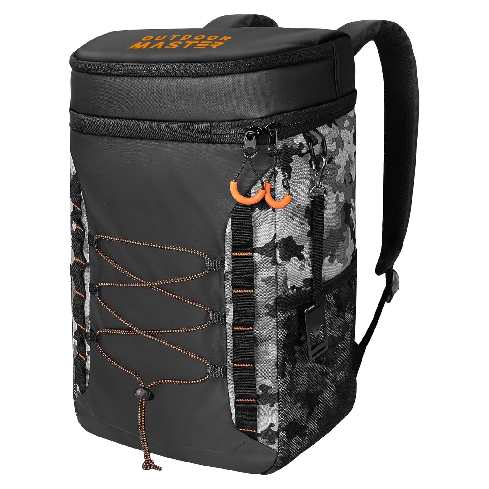 Mochila Térmica OutdoorMaster 21L Aislada Negra para Camping