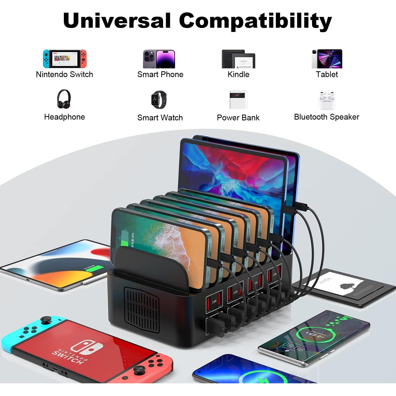 Estación de Carga USB Cinlinso 150W 16 Puertos Rápida