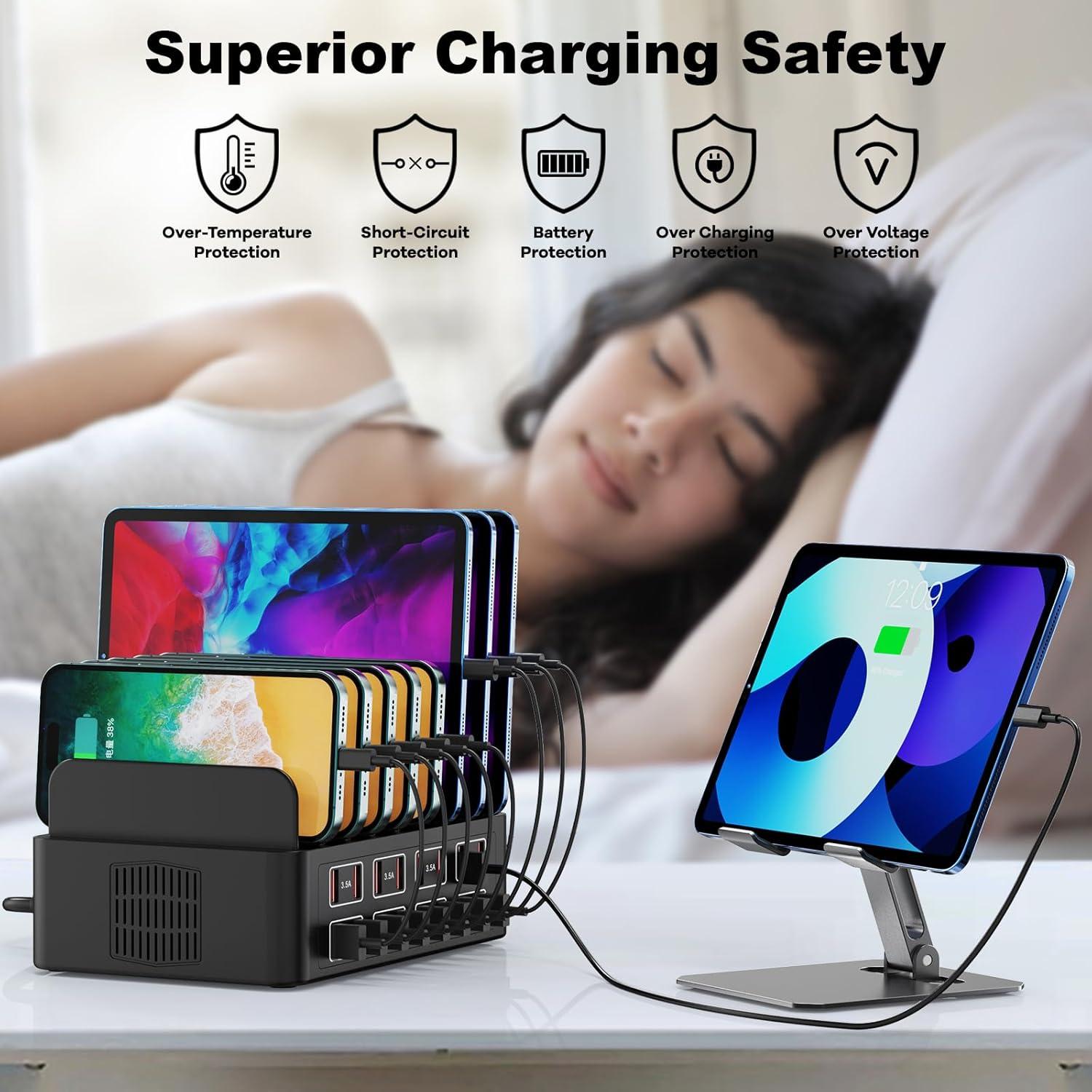 Estación de Carga USB Cinlinso 150W 16 Puertos Rápida