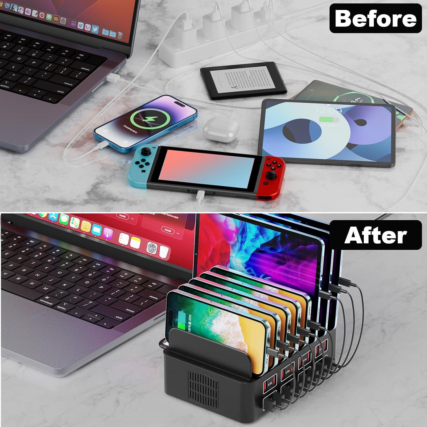 Estación de Carga USB Cinlinso 150W 16 Puertos Rápida