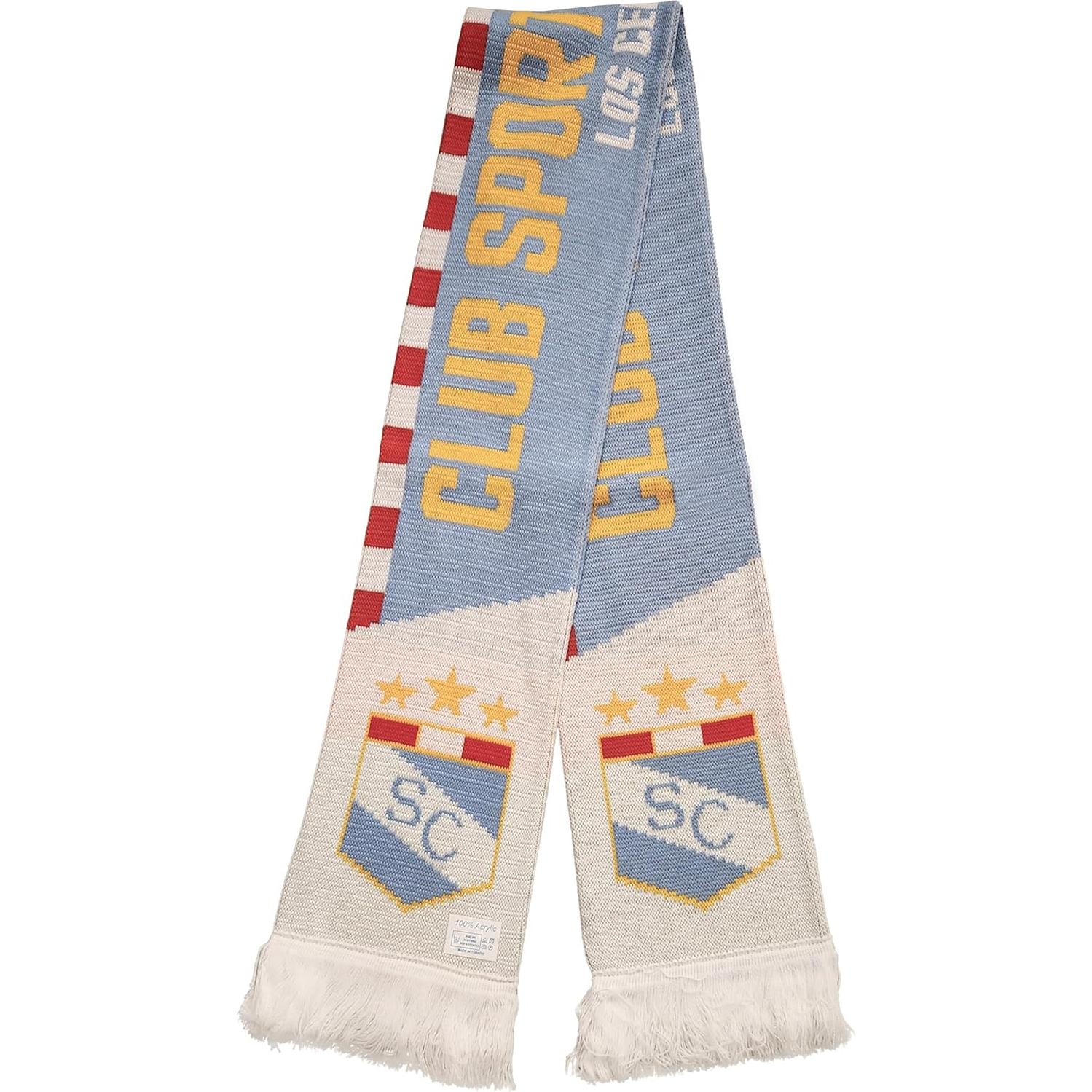 Bufanda Aficionado Club Sporting Cristal 100% Acrílico 1.52m