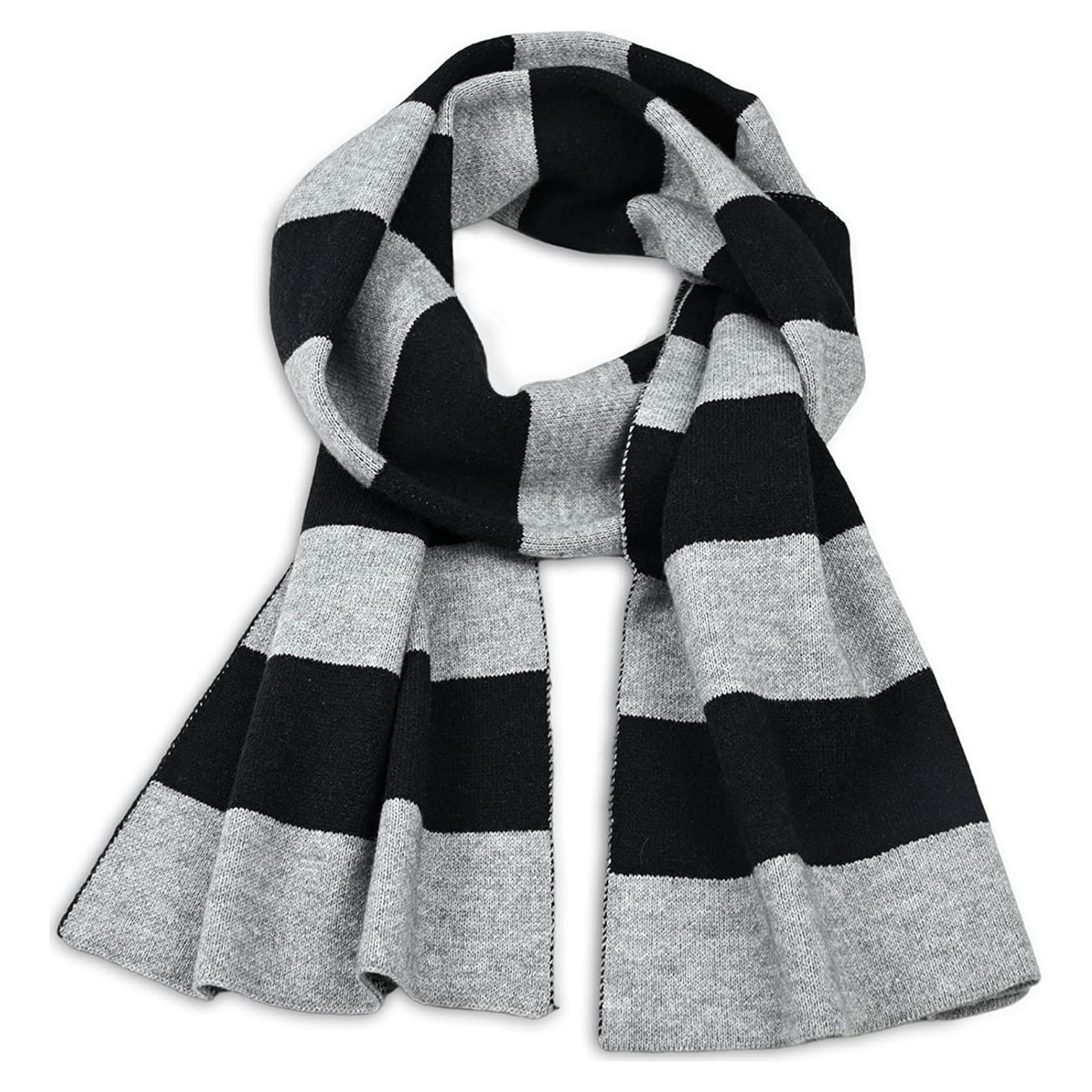 Bufanda de Invierno Unisex Jifoocol Rayas Clásicas 185x29 cm