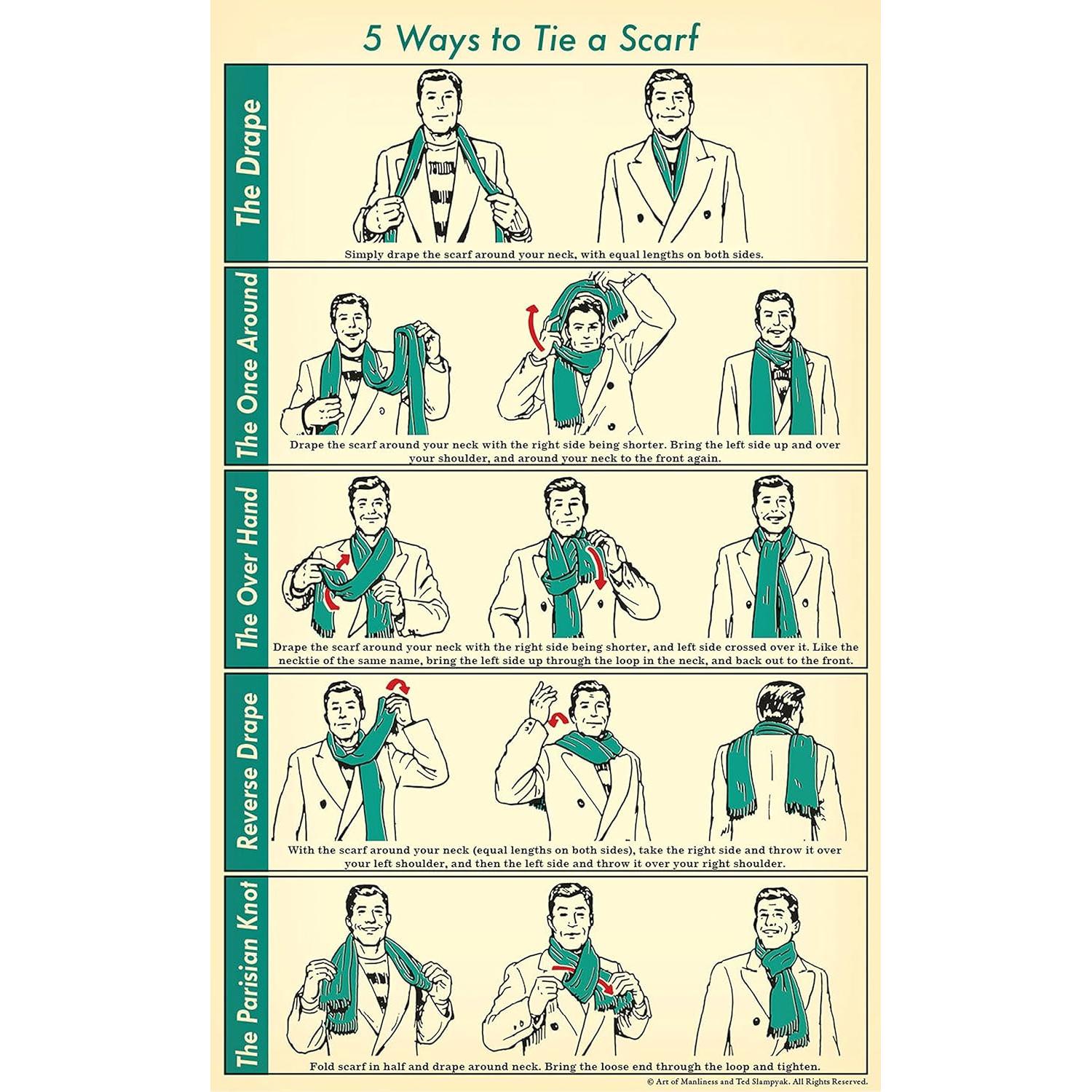 Bufanda de Invierno Unisex Jifoocol Rayas Clásicas 185x29 cm