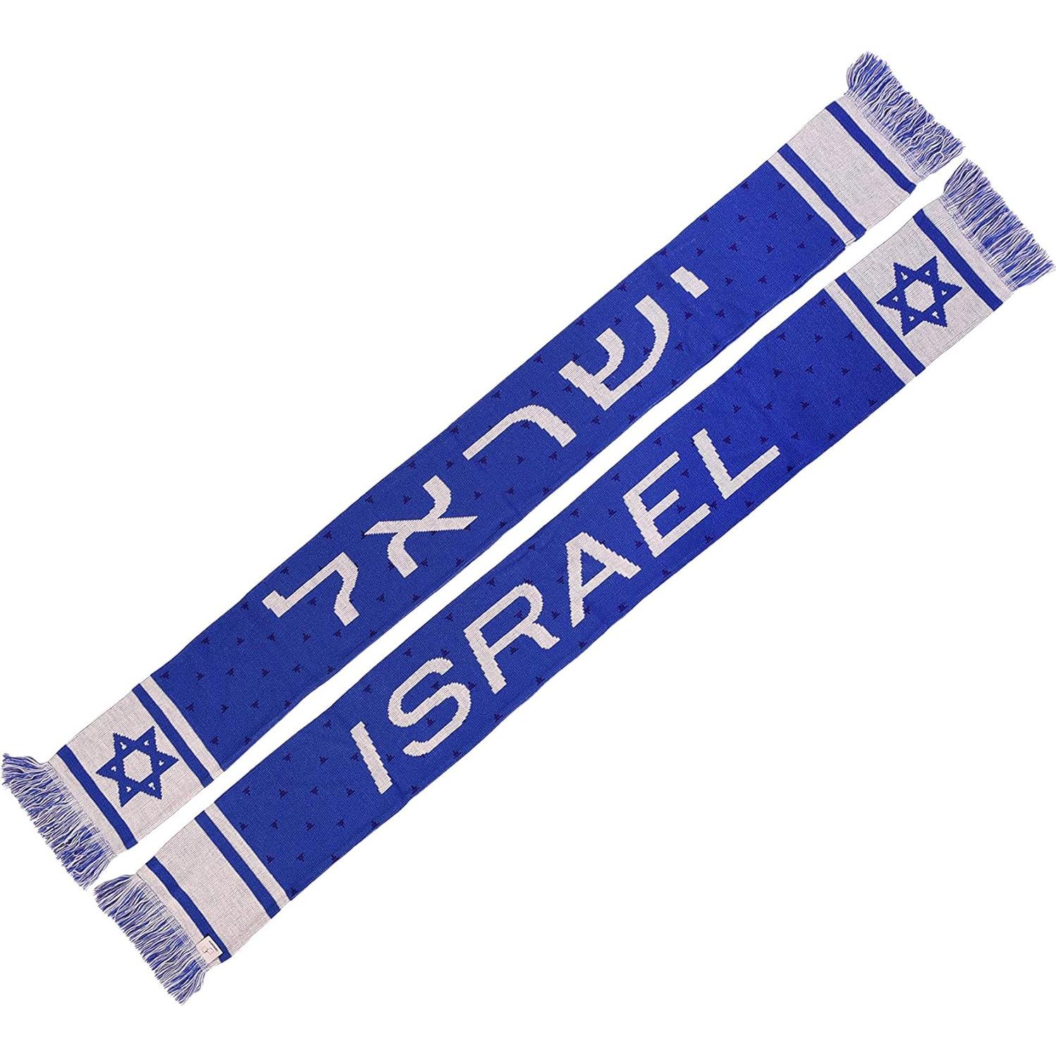 Bufanda de Fútbol de Israel Euroscarves Doble Cara 145x18cm